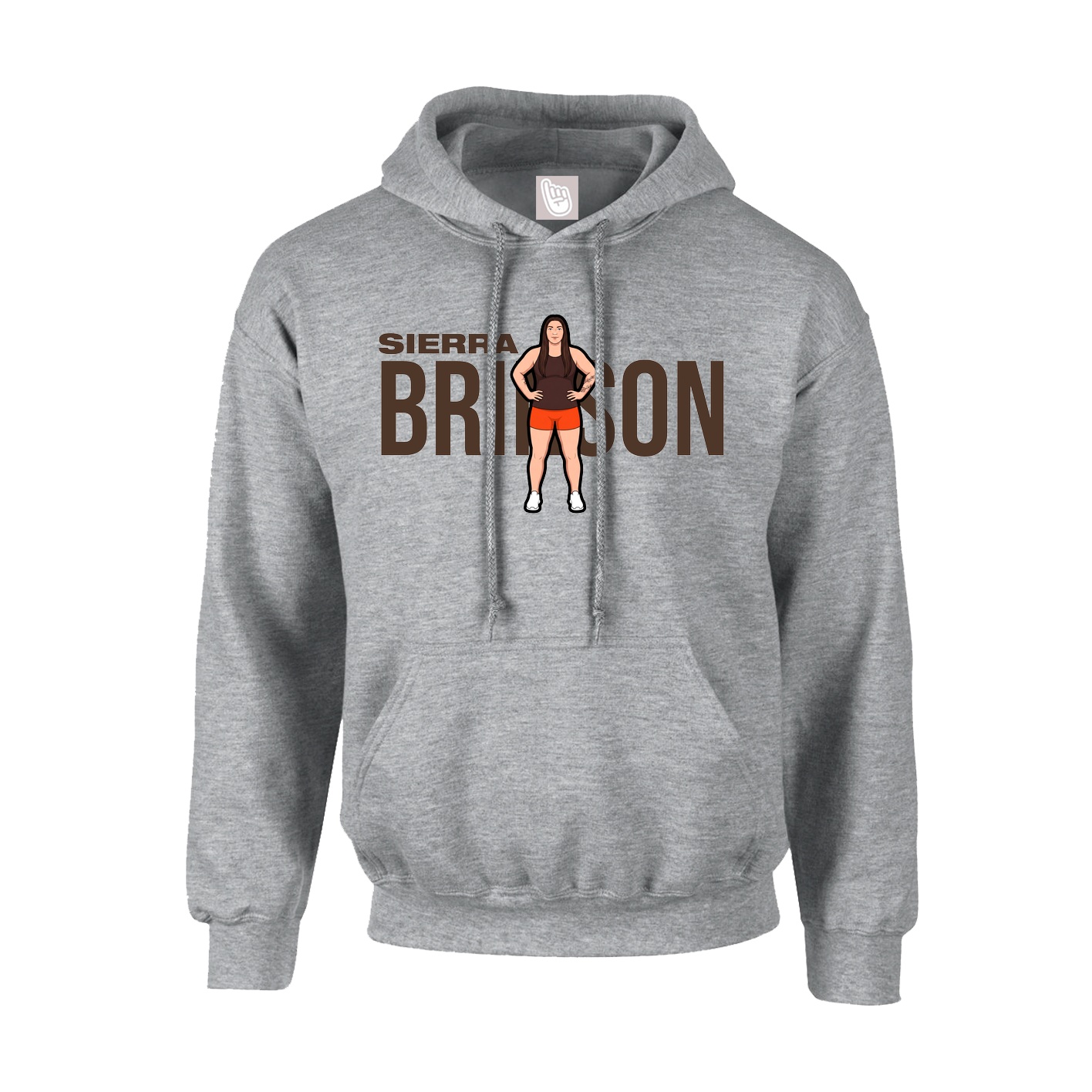 Hoodie — Player Name in Grey