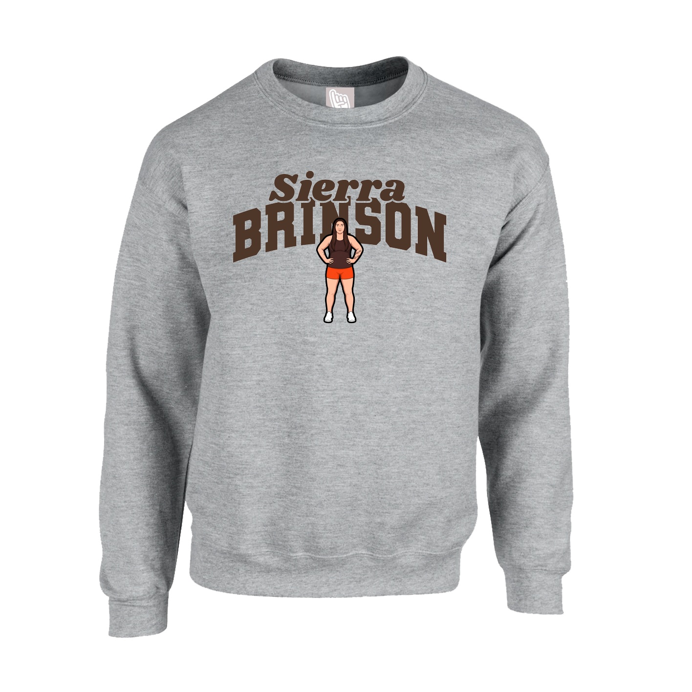 Fleece Crew — Signature Arch in Grey