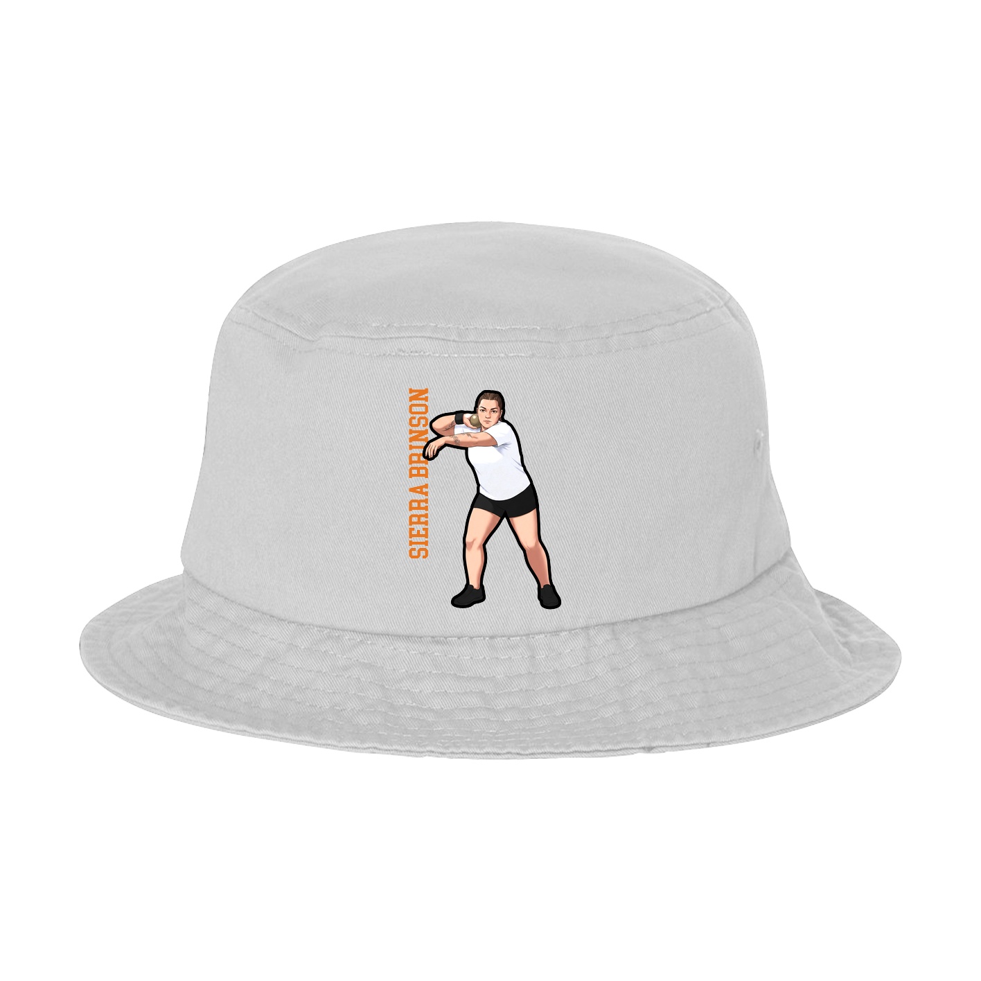 Bucket Cap — Name Vertical in White