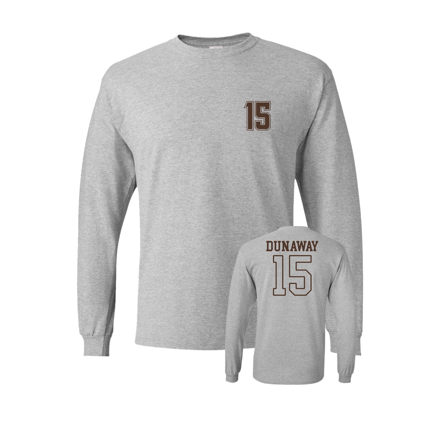 Long Sleeve Tee — Chest Back in Grey