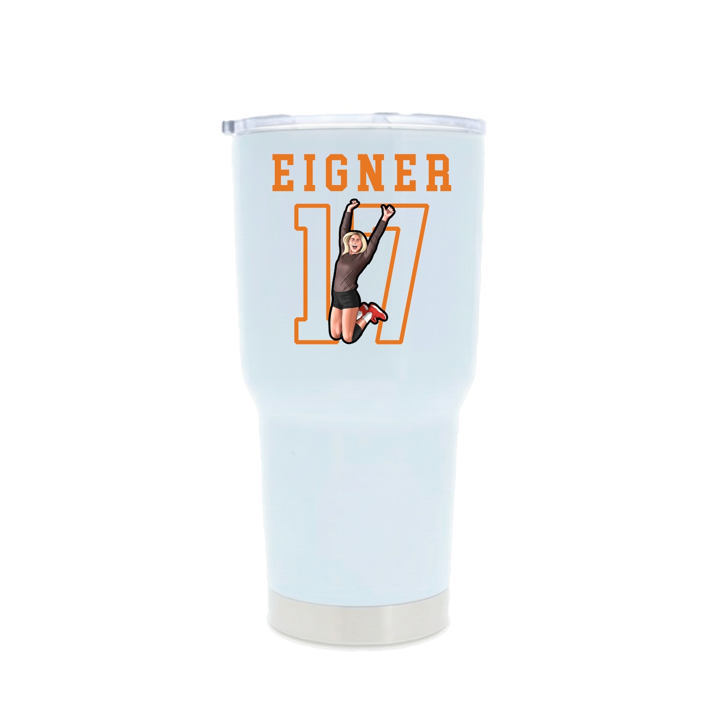 30oz Stainless Steel Tumbler — Shirsey in White