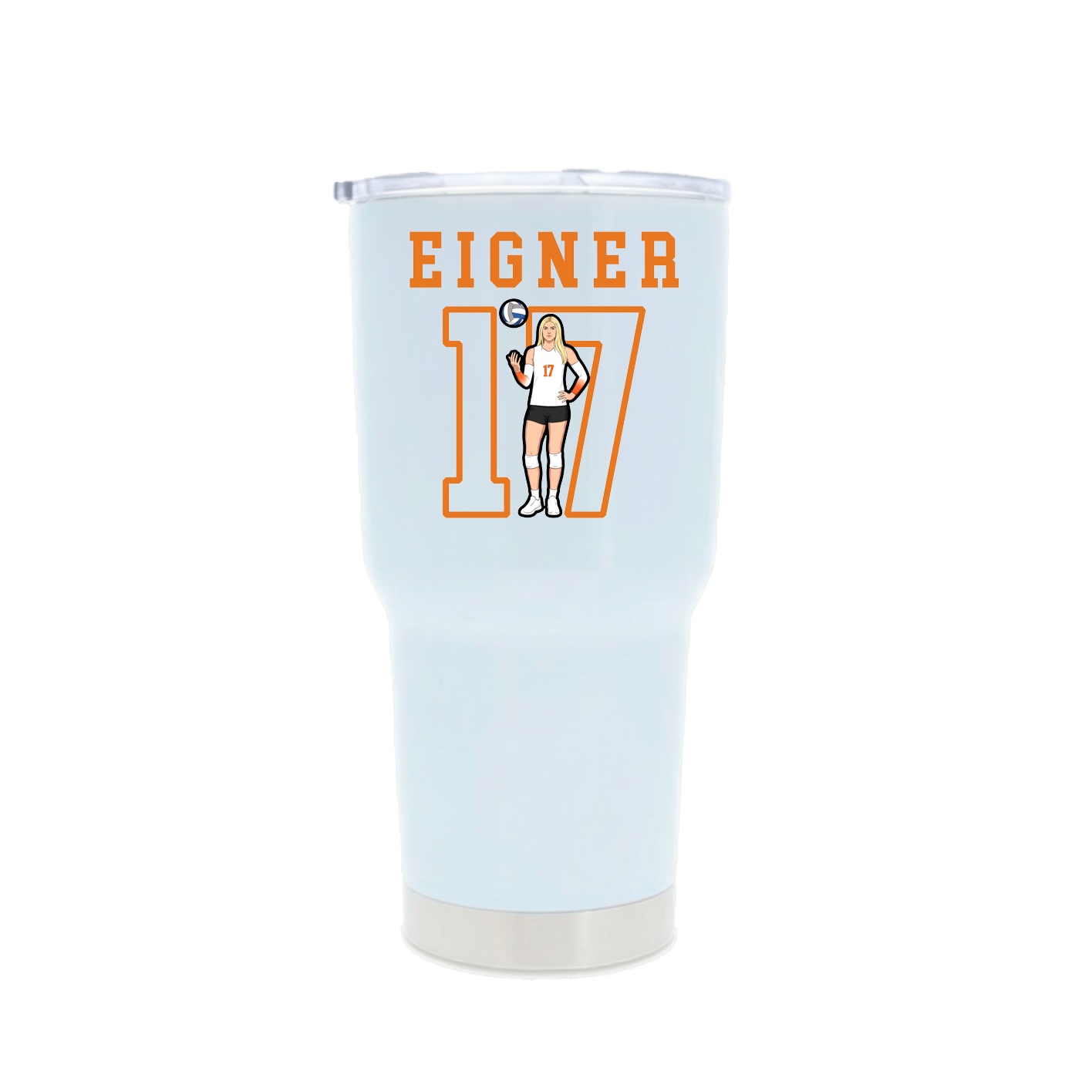 30oz Stainless Steel Tumbler — Shirsey in White