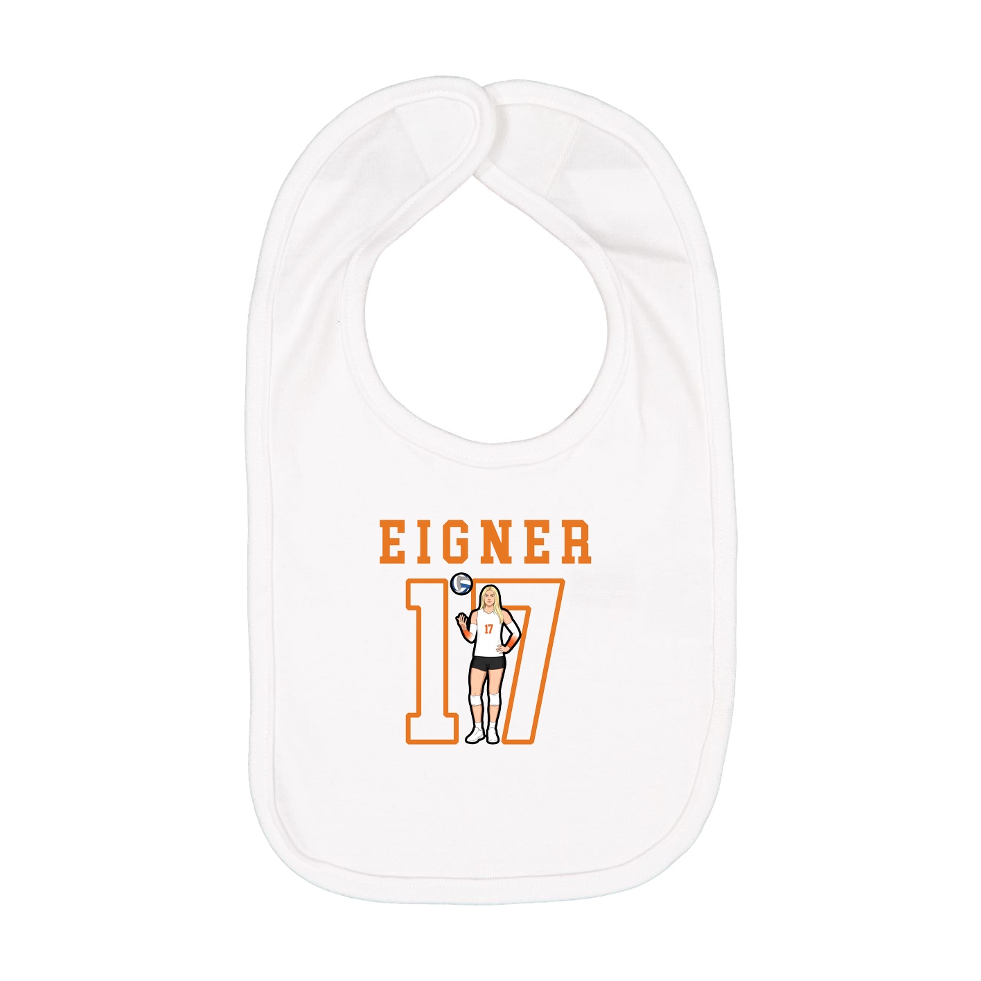 Infant Bib — Shirsey in White