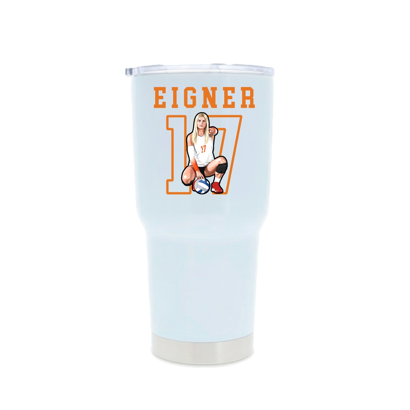 30oz Stainless Steel Tumbler — Shirsey in White