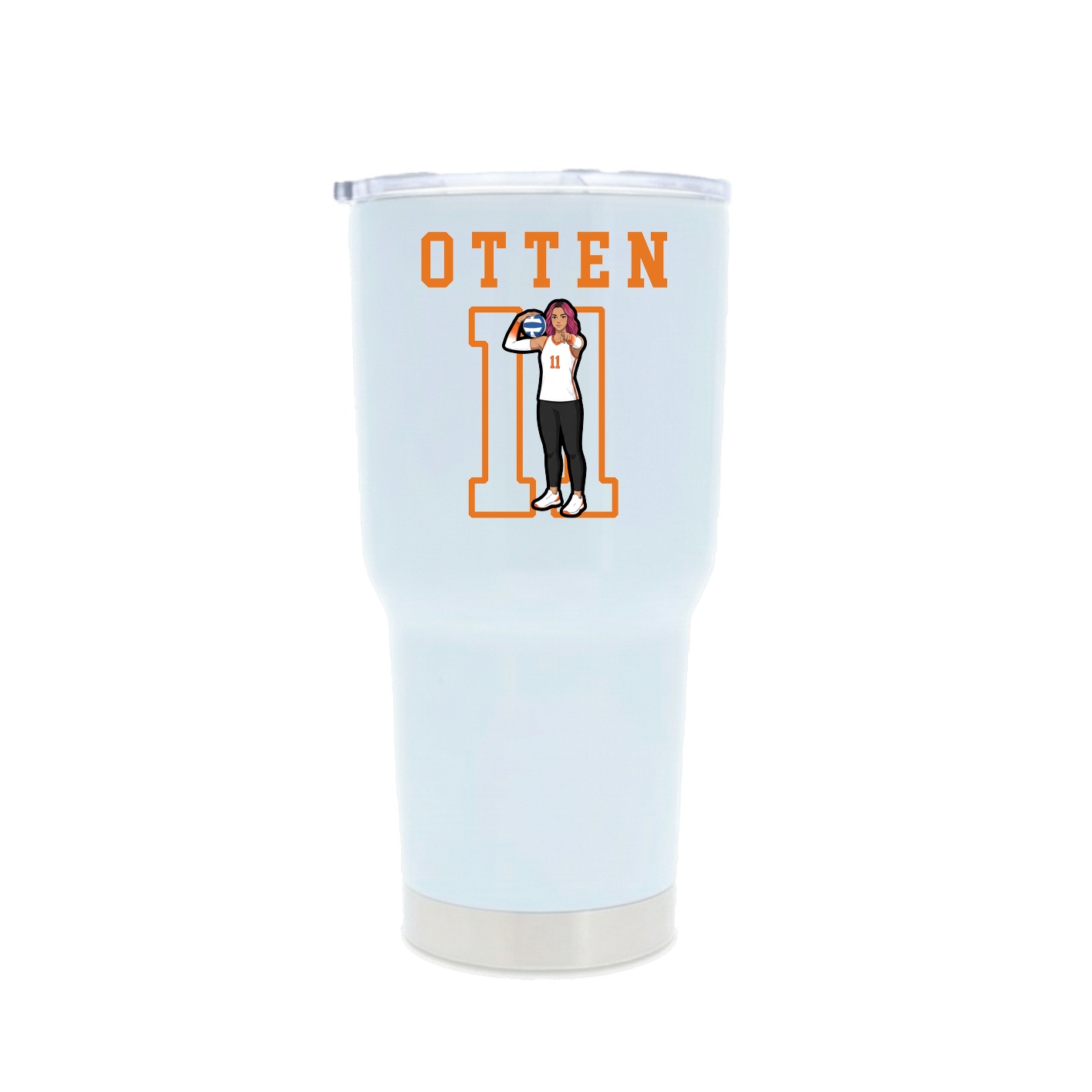 30oz Stainless Steel Tumbler — Shirsey in White