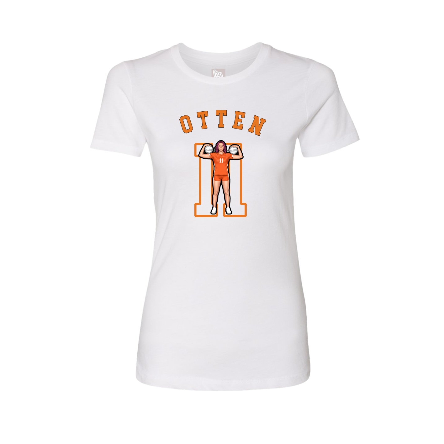 Fitted Women's Tee — Shirsey Arch in White