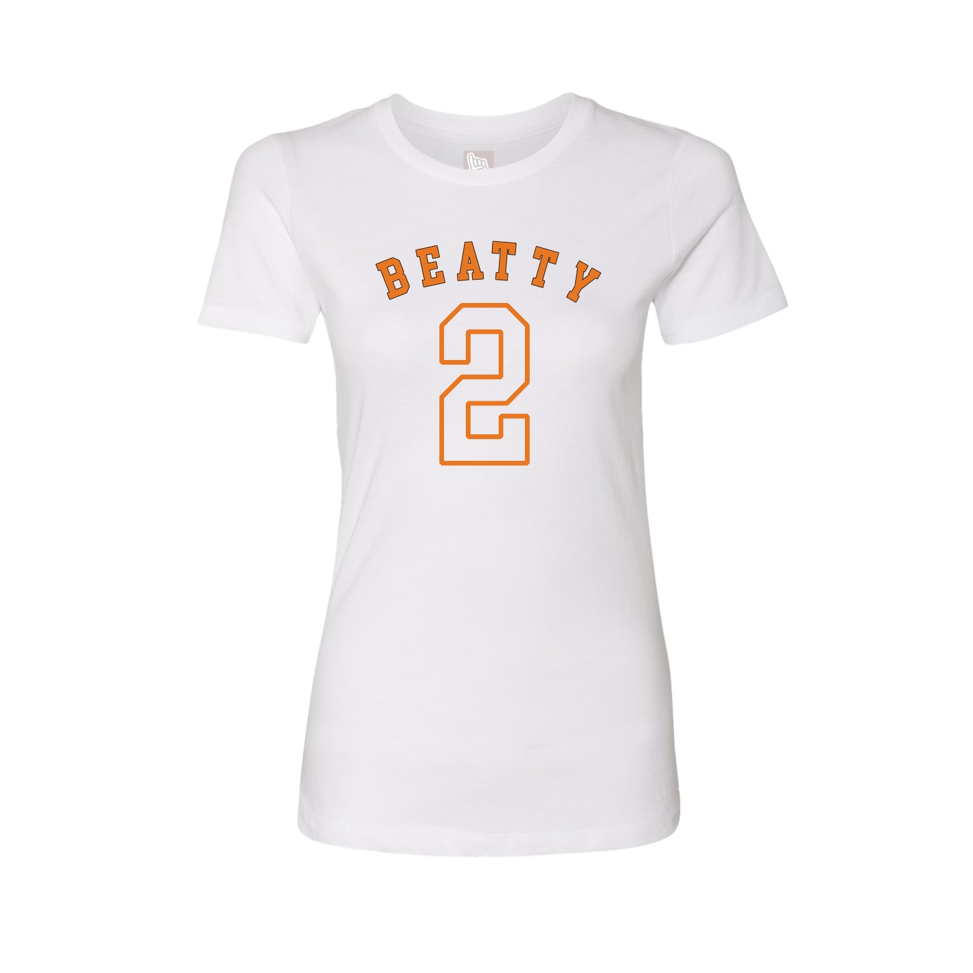 Fitted Women's Tee — Shirsey Arch in White