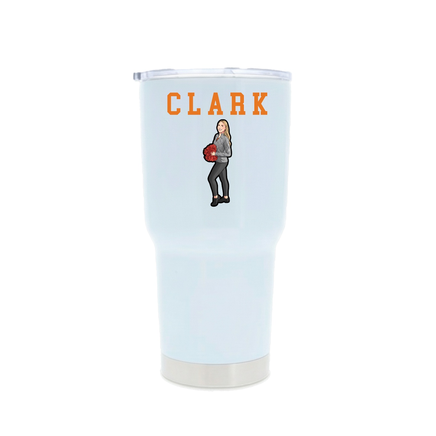30oz Stainless Steel Tumbler — Shirsey in White