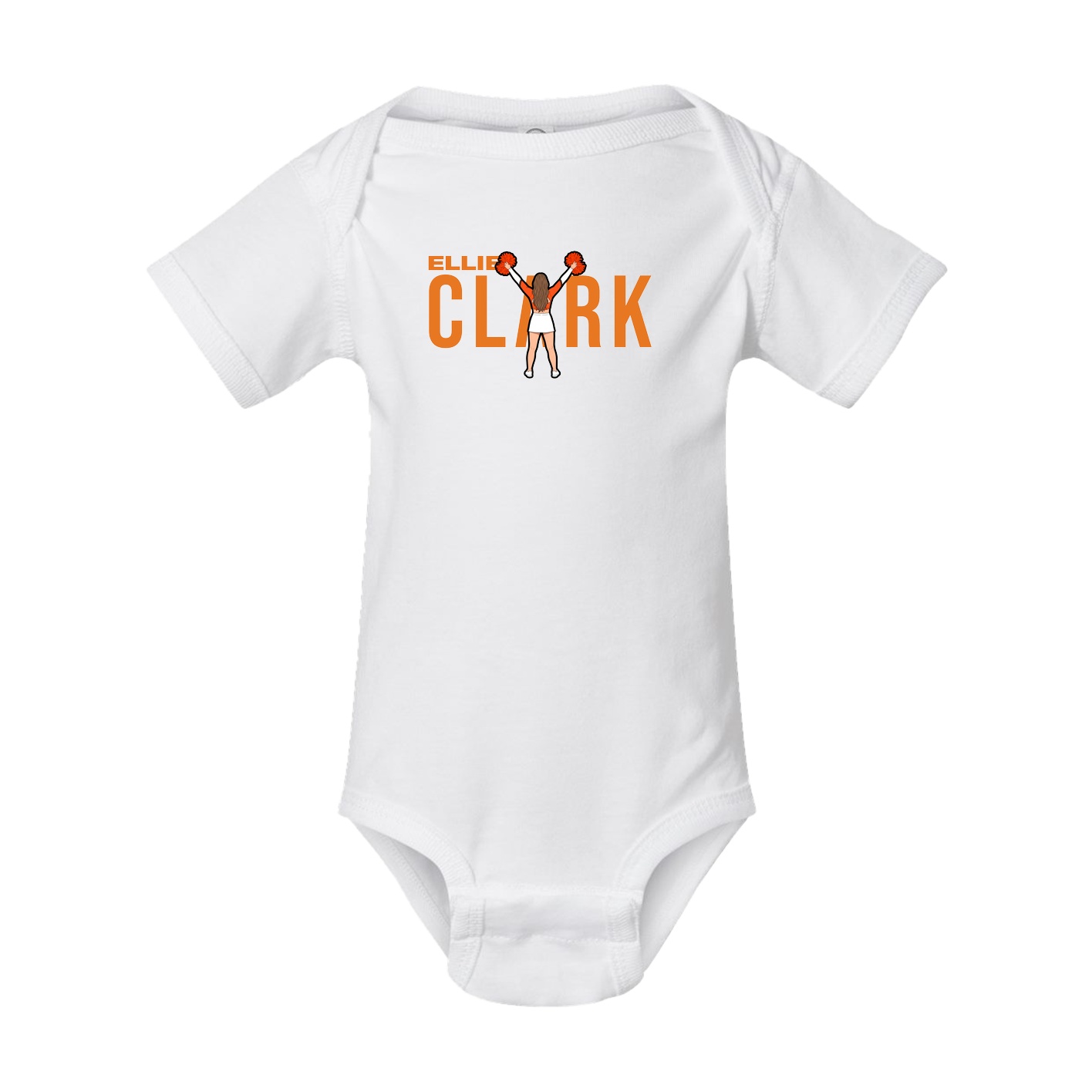 Baby Onesie — Player Name in White