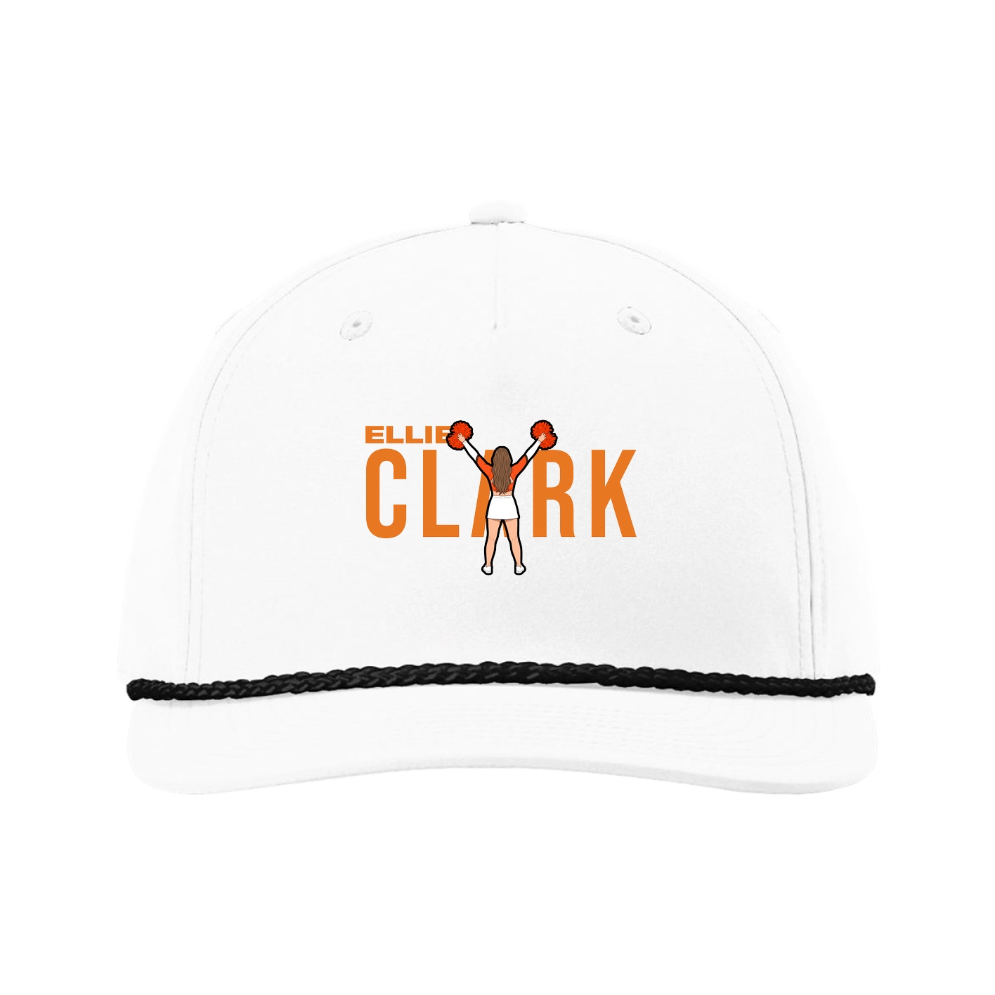 Five-Panel Classic Rope Cap — Player Name in White