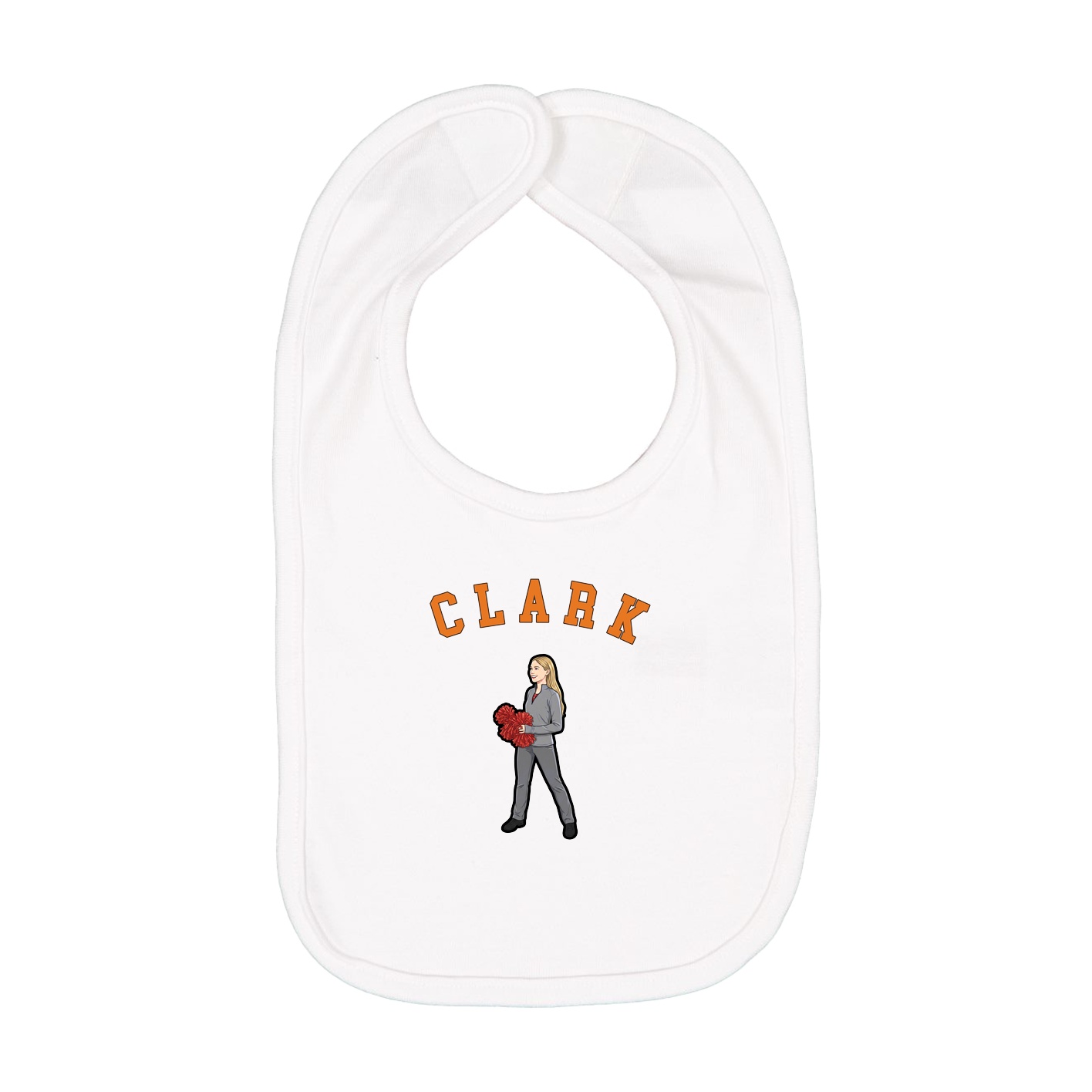 Infant Bib — Shirsey Arch in White