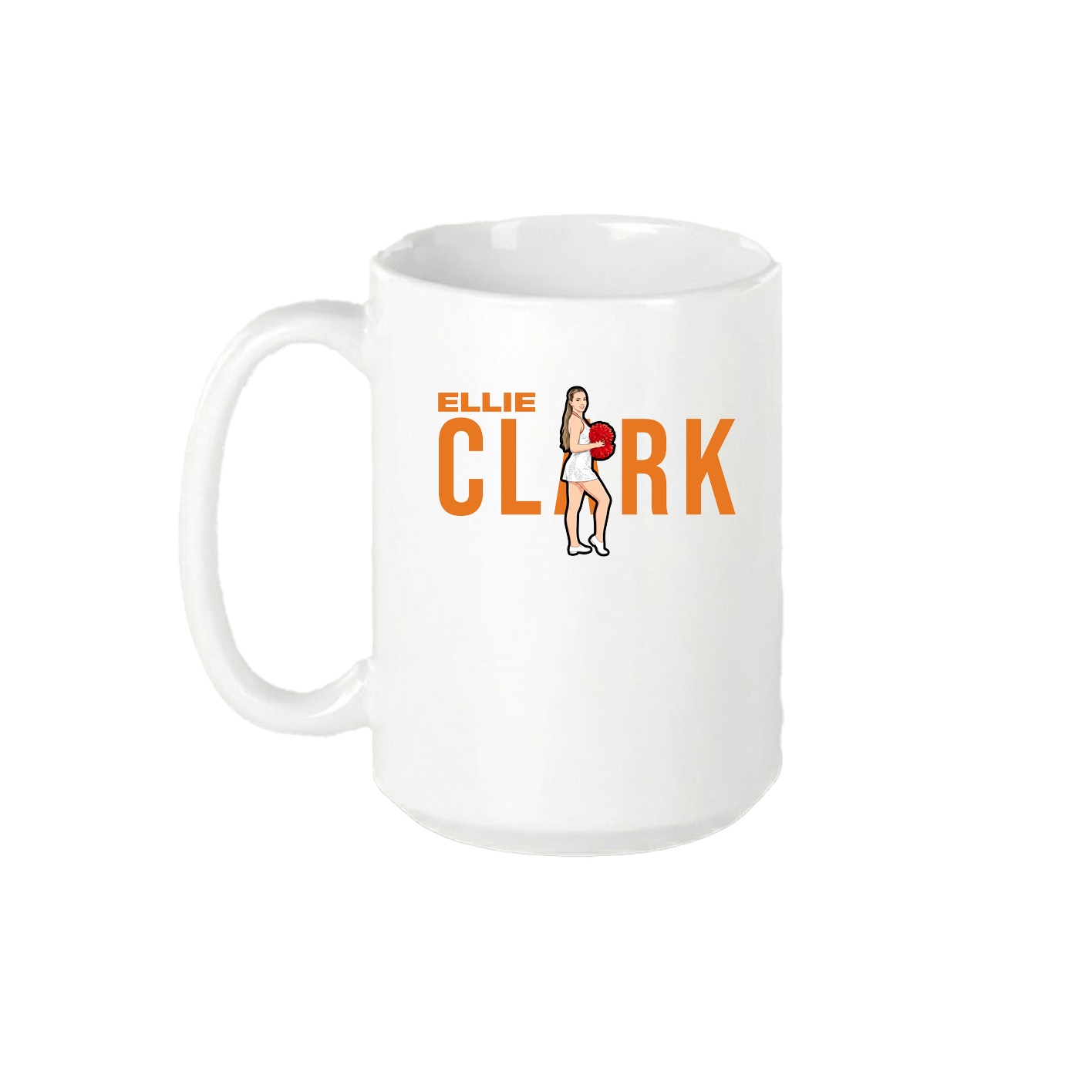 15oz Coffee Mug — Player Name in White