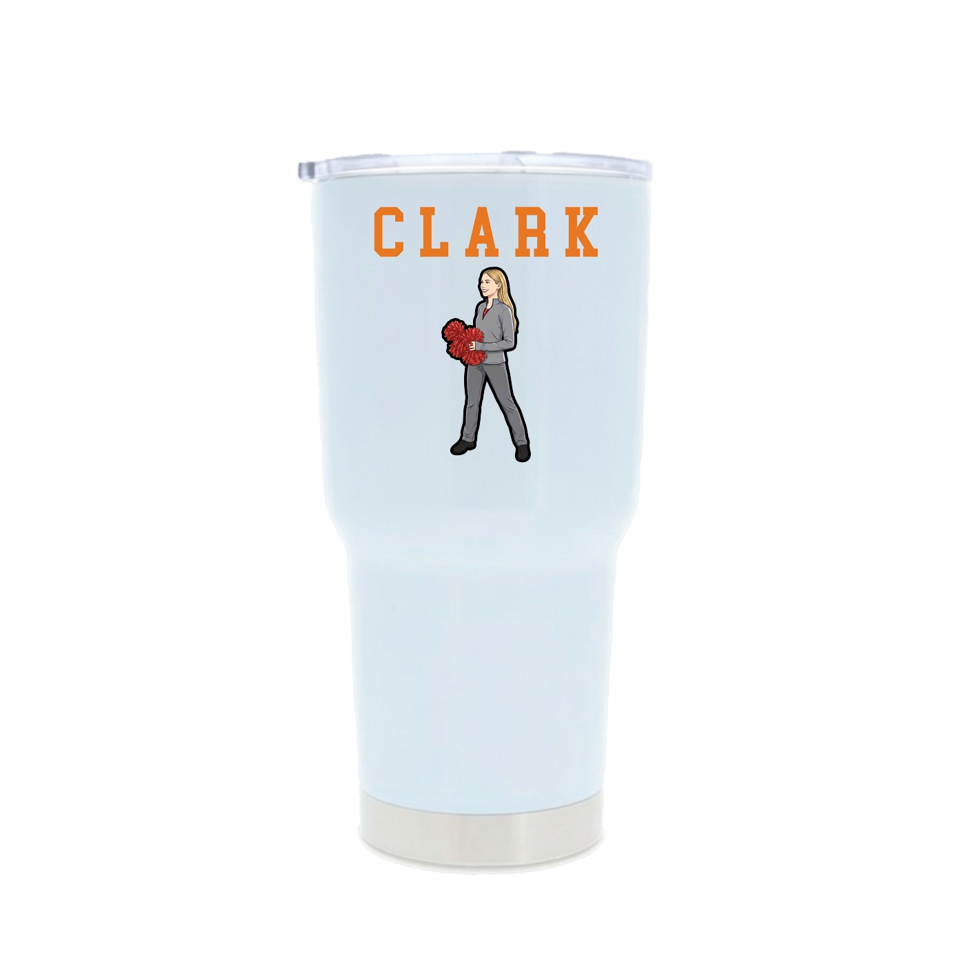 30oz Stainless Steel Tumbler — Shirsey in White