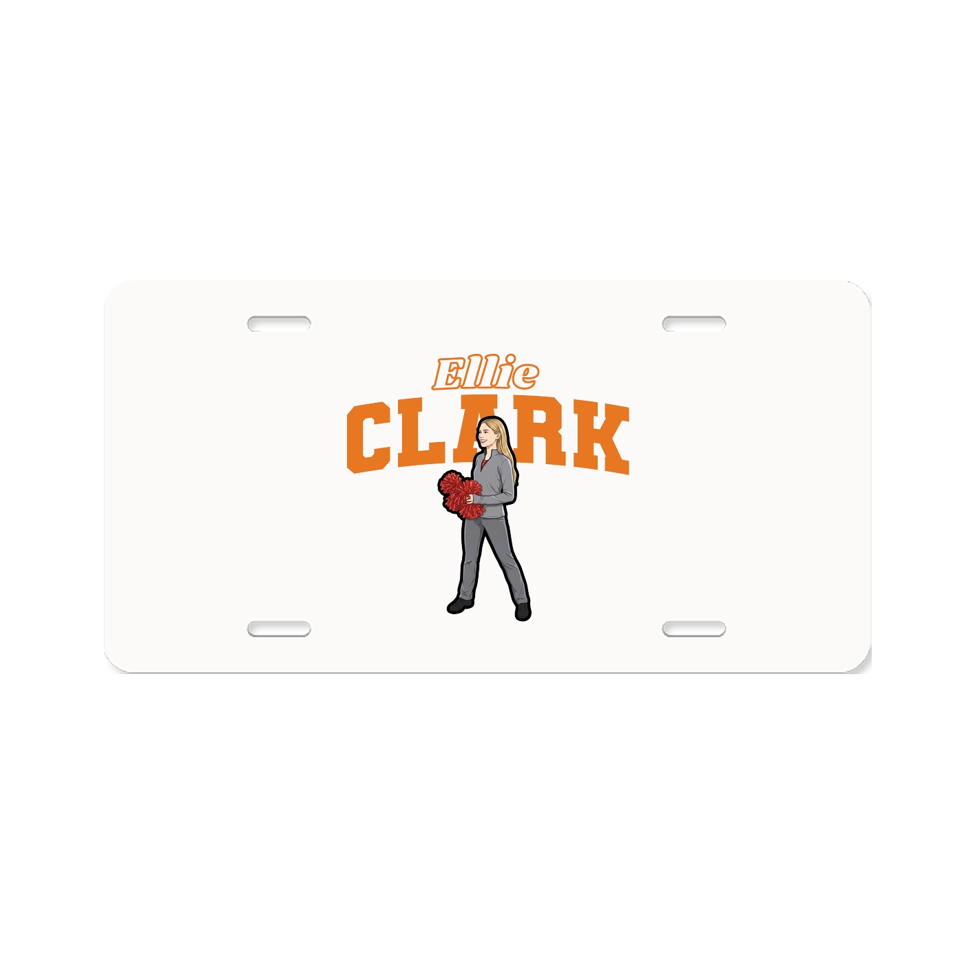License Plate — Name Arch in Classic