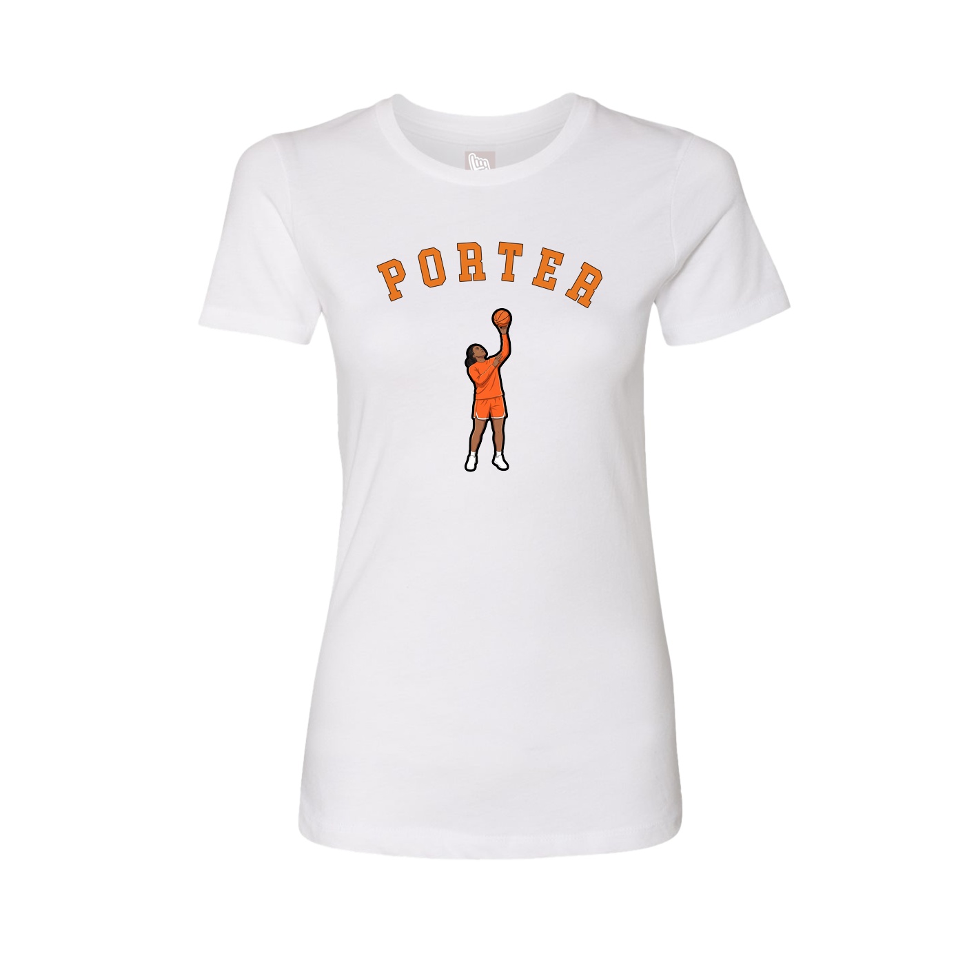Fitted Women's Tee — Shirsey Arch in White