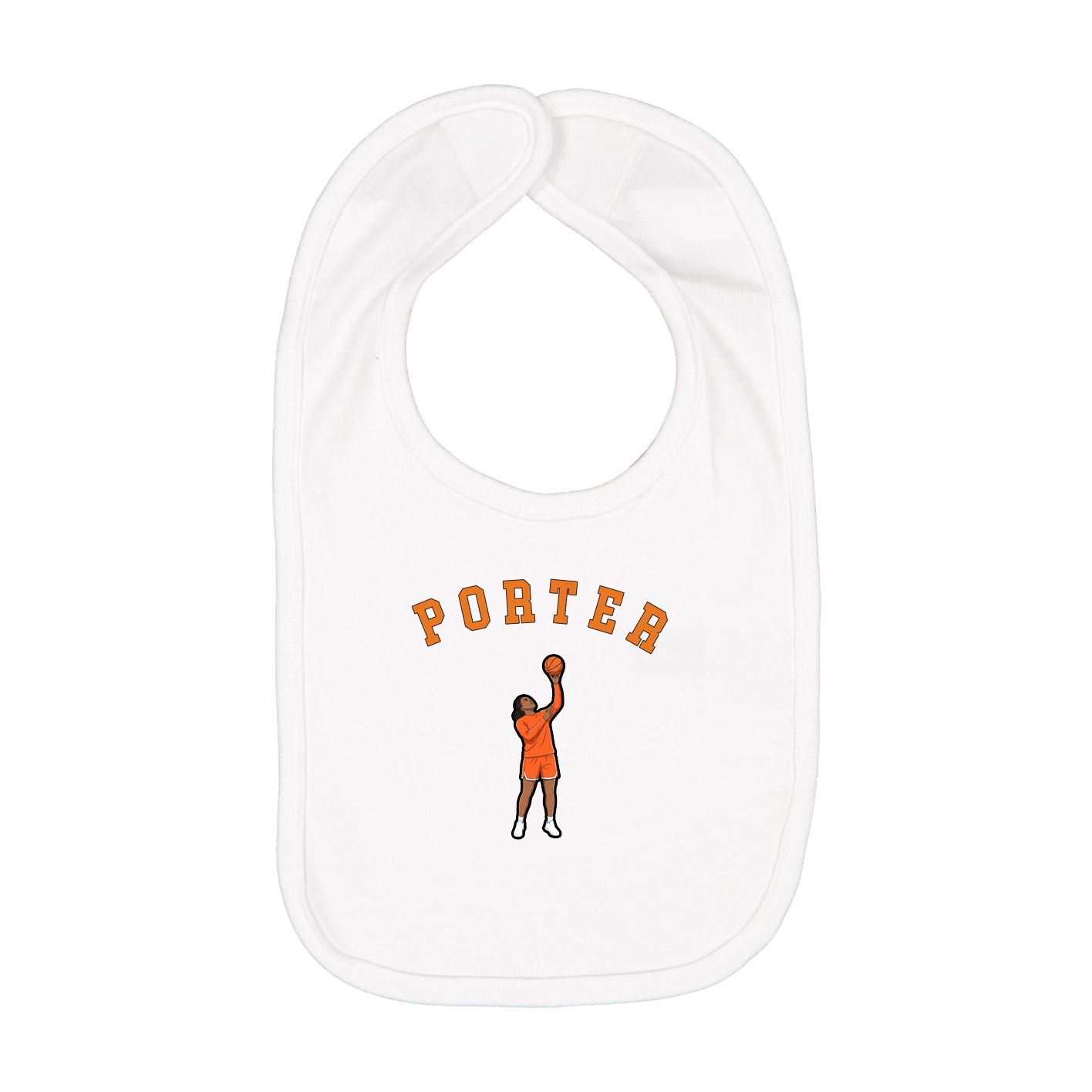 Infant Bib — Shirsey Arch in White