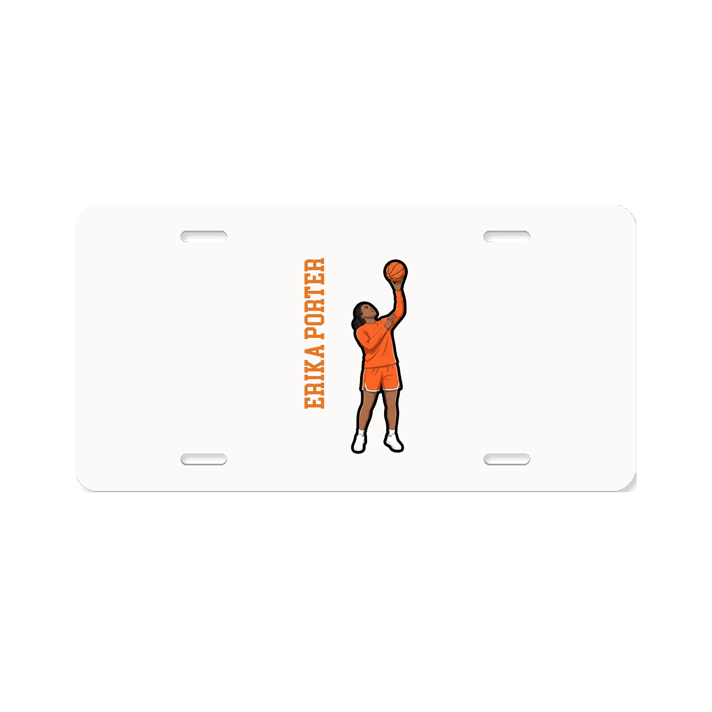 License Plate — Name Vertical in Classic