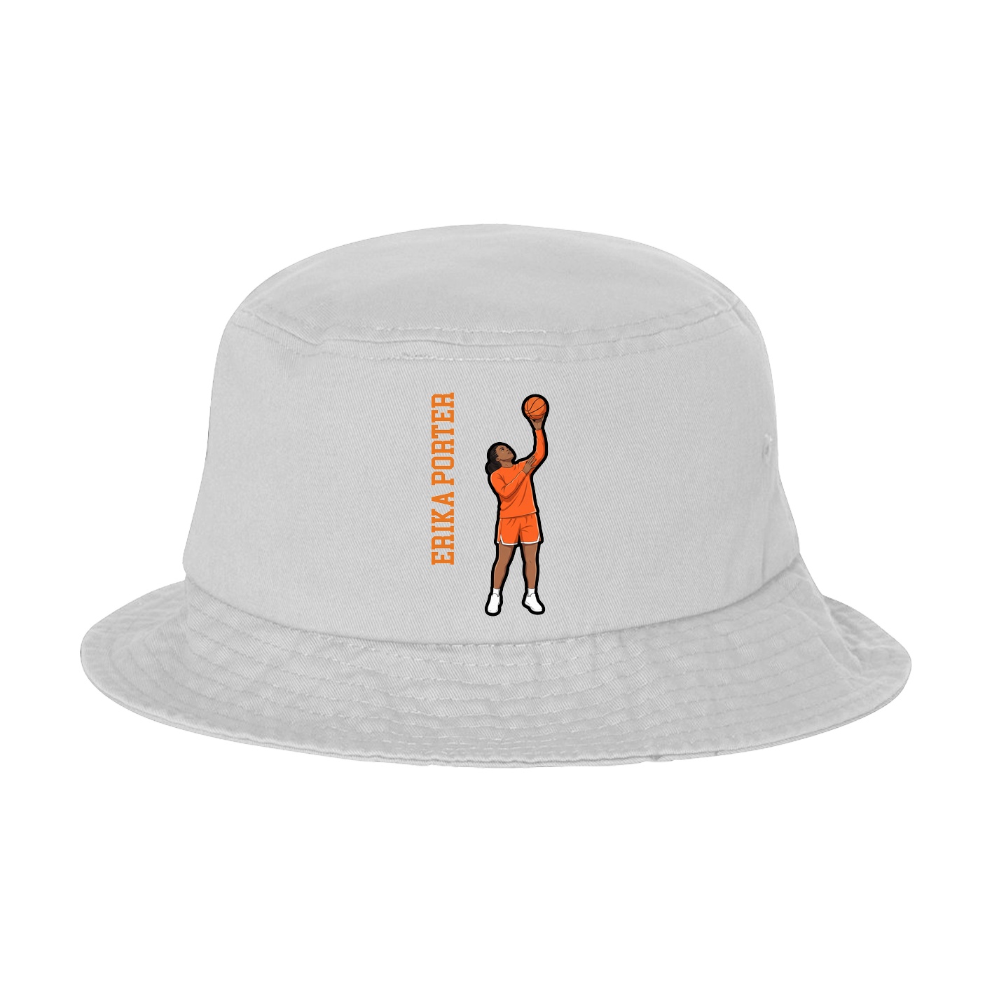 Bucket Cap — Name Vertical in White