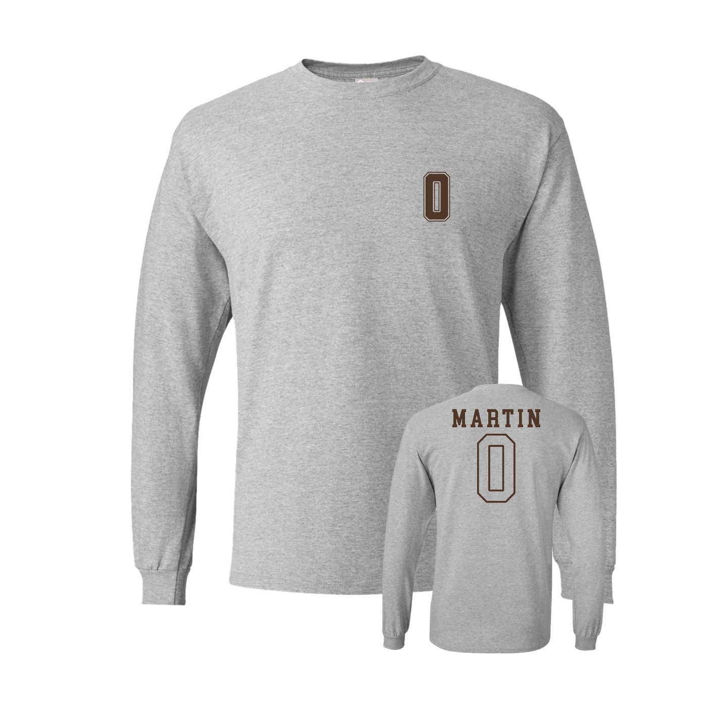 Long Sleeve Tee — Chest Back in Grey