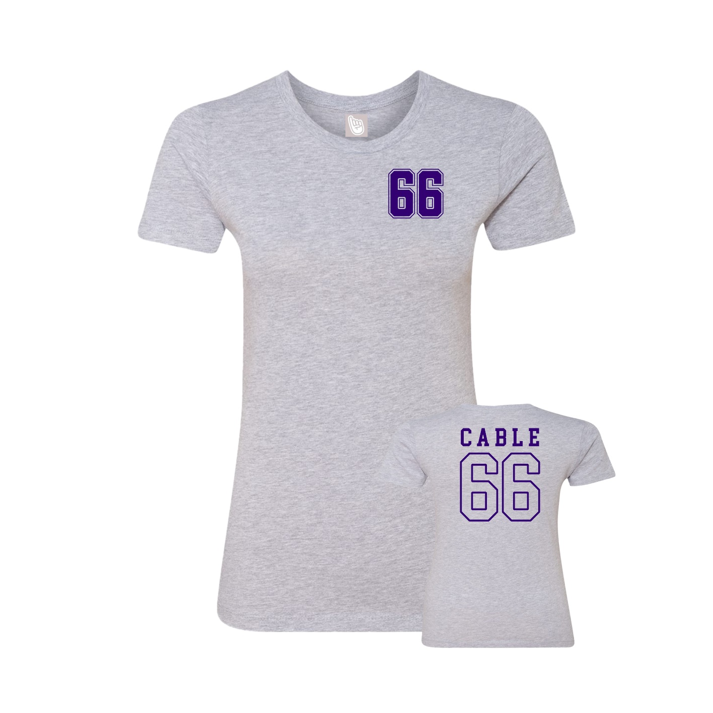 Womens Tee — Chest Back in Grey