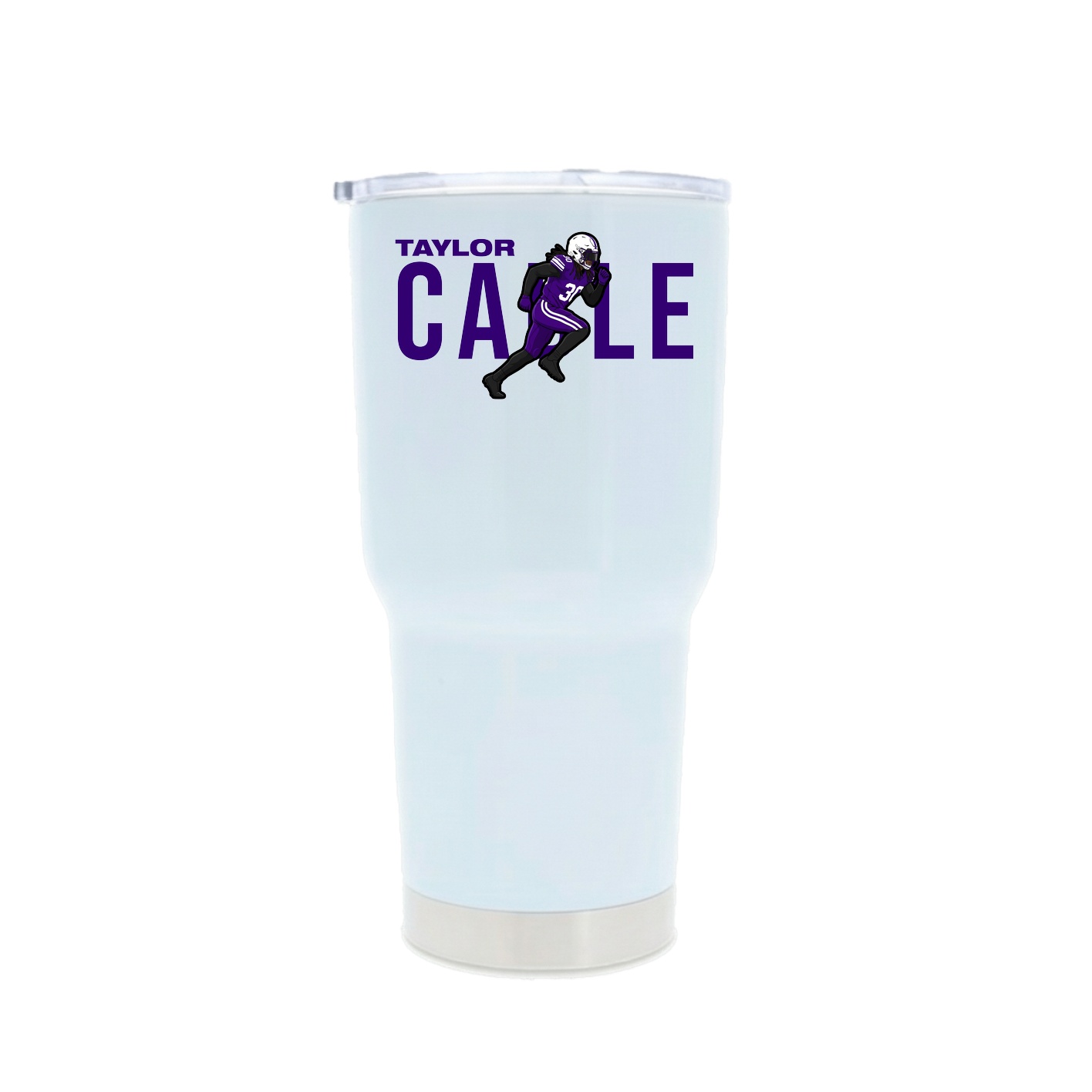 30oz Stainless Steel Tumbler — Player Name in White
