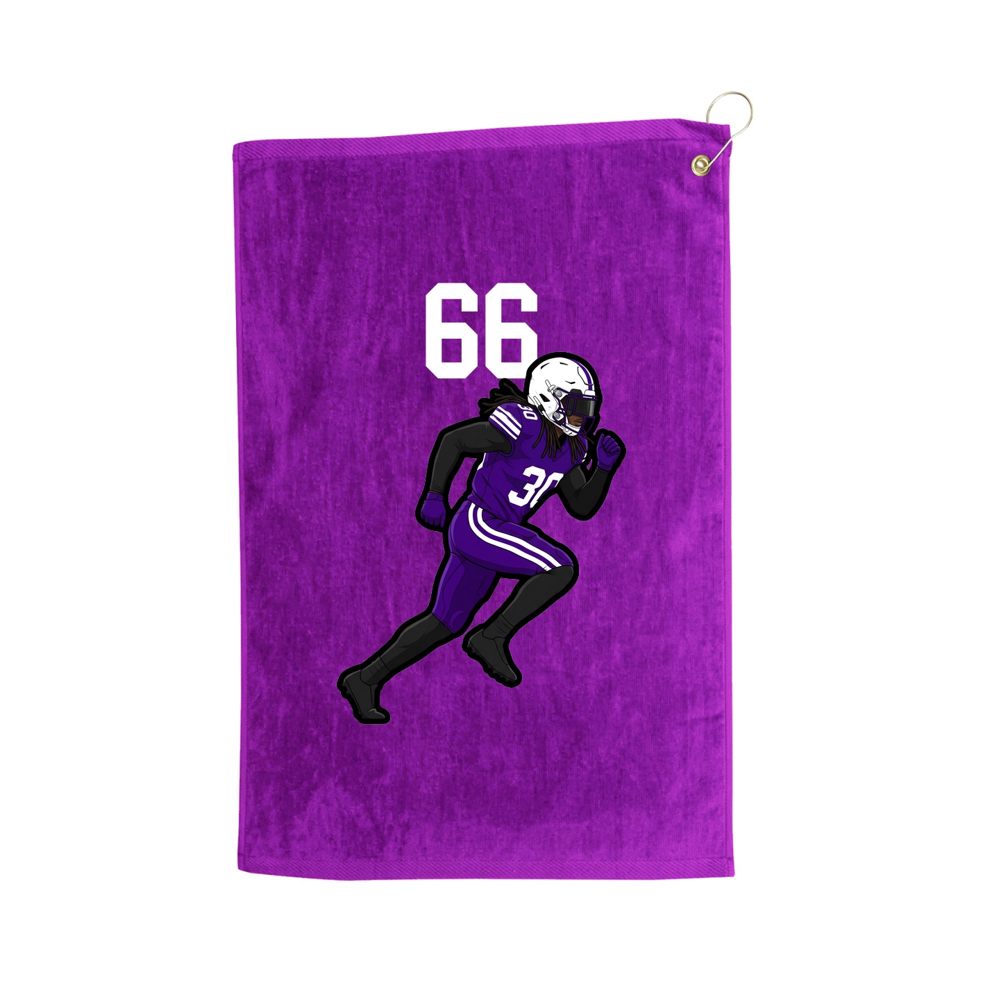 Golf Towel — Number Top in Purple