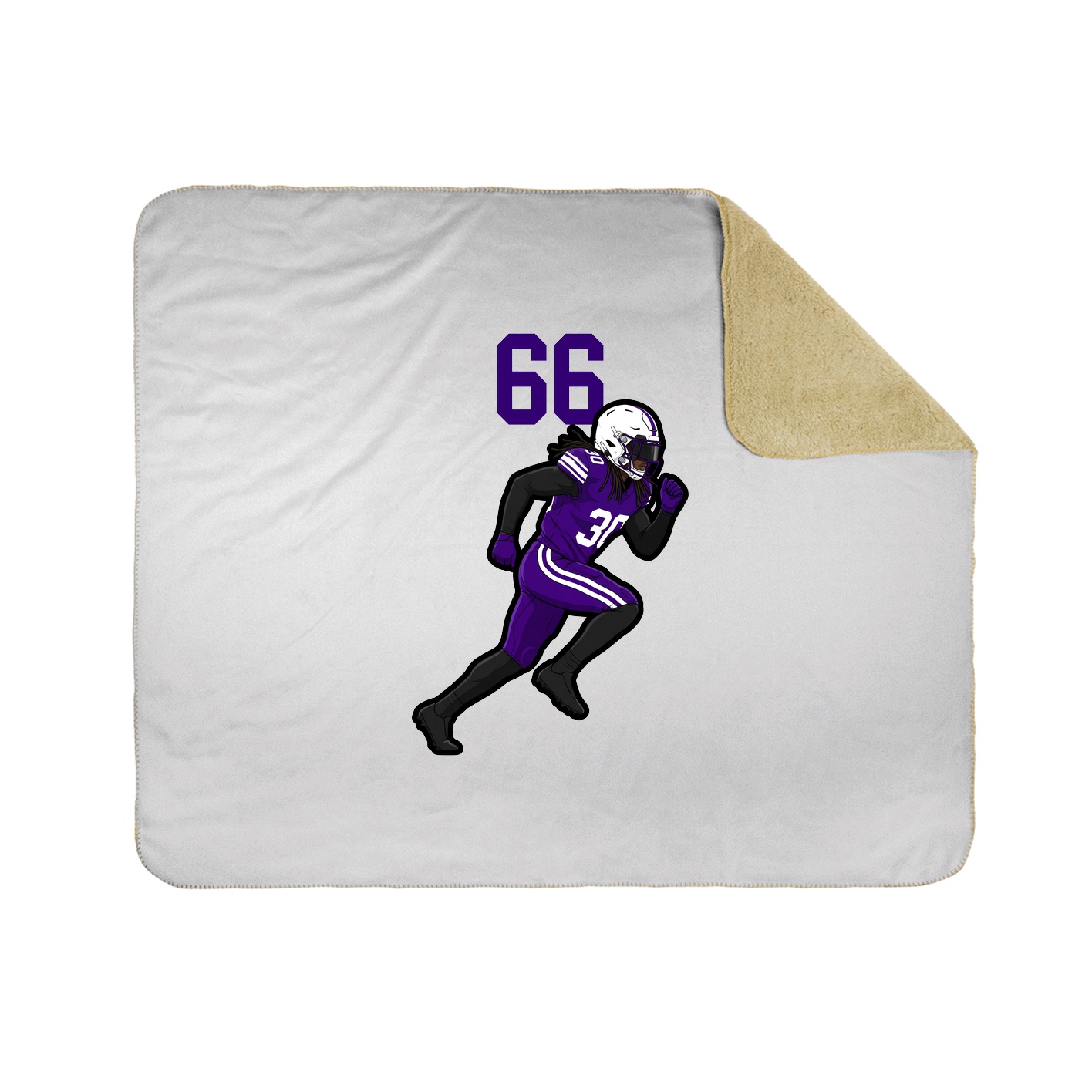 Throw Blanket — Number Top in White