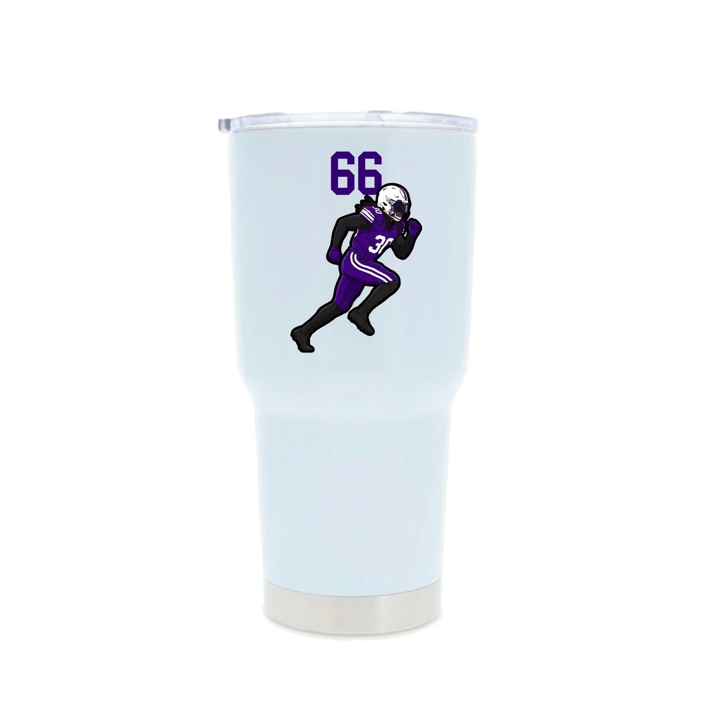 30oz Stainless Steel Tumbler — Number Top in White