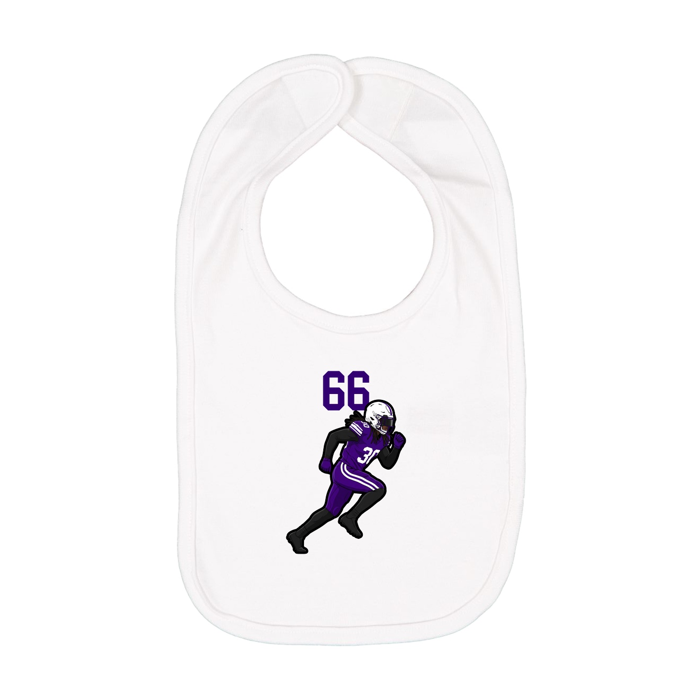 Infant Bib — Number Top in White