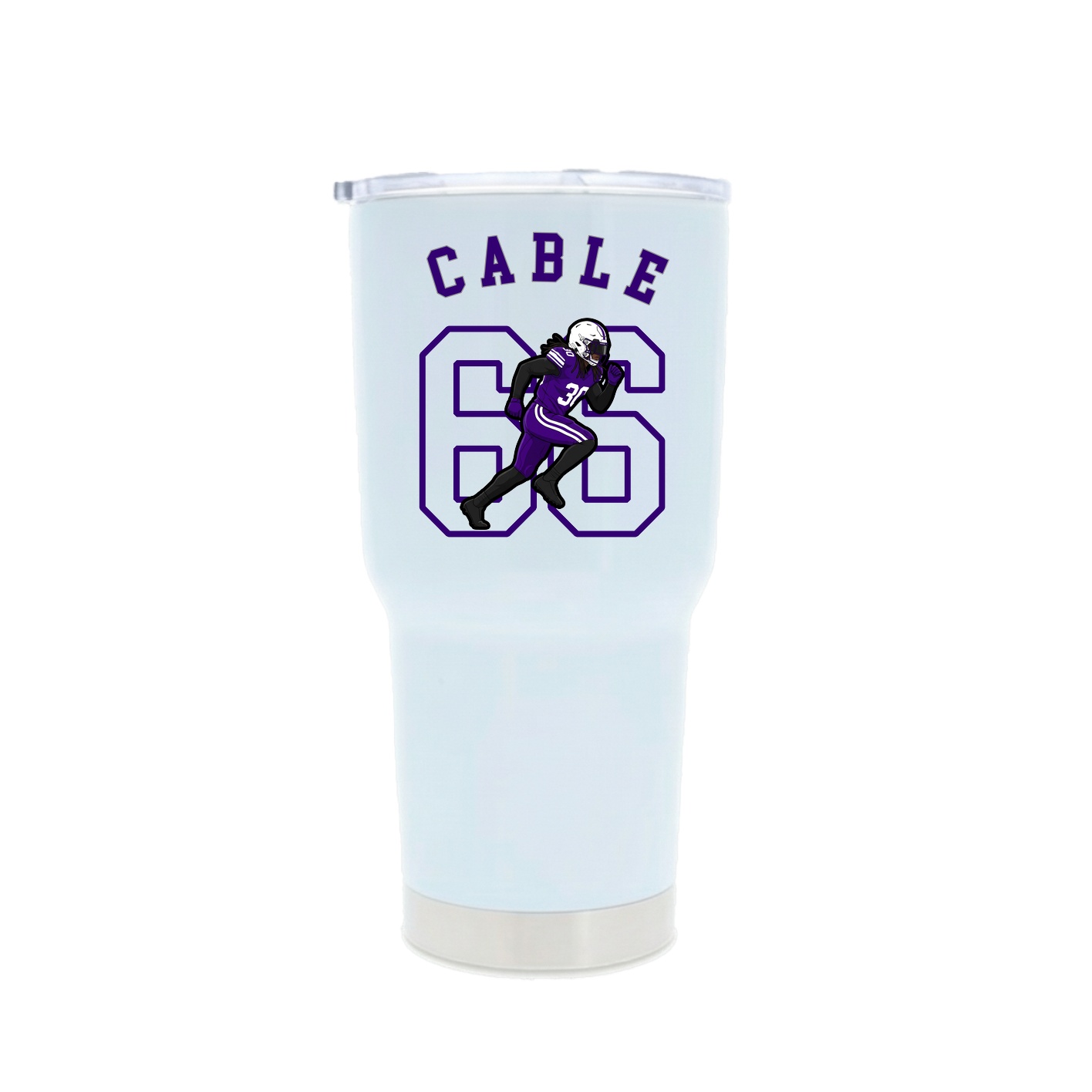 30oz Stainless Steel Tumbler — Shirsey Arch in White
