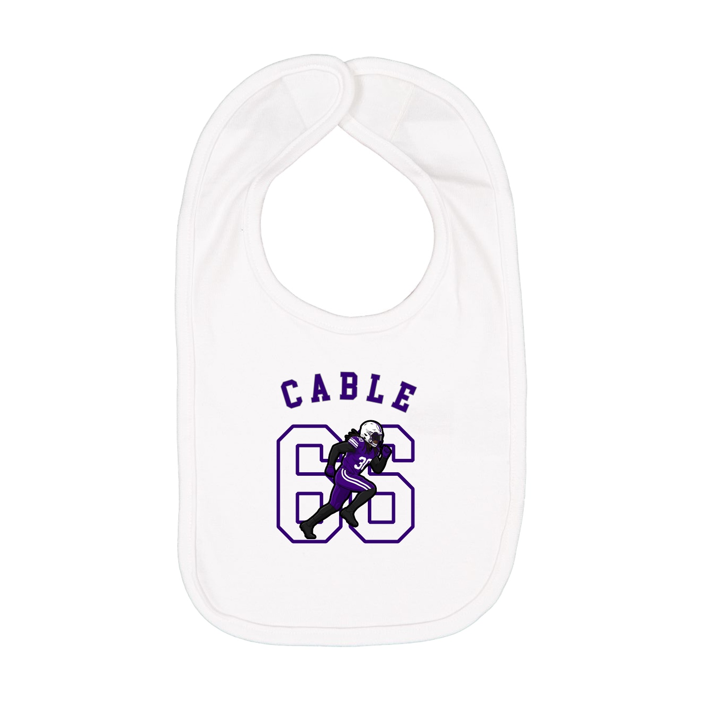 Infant Bib — Shirsey Arch in White