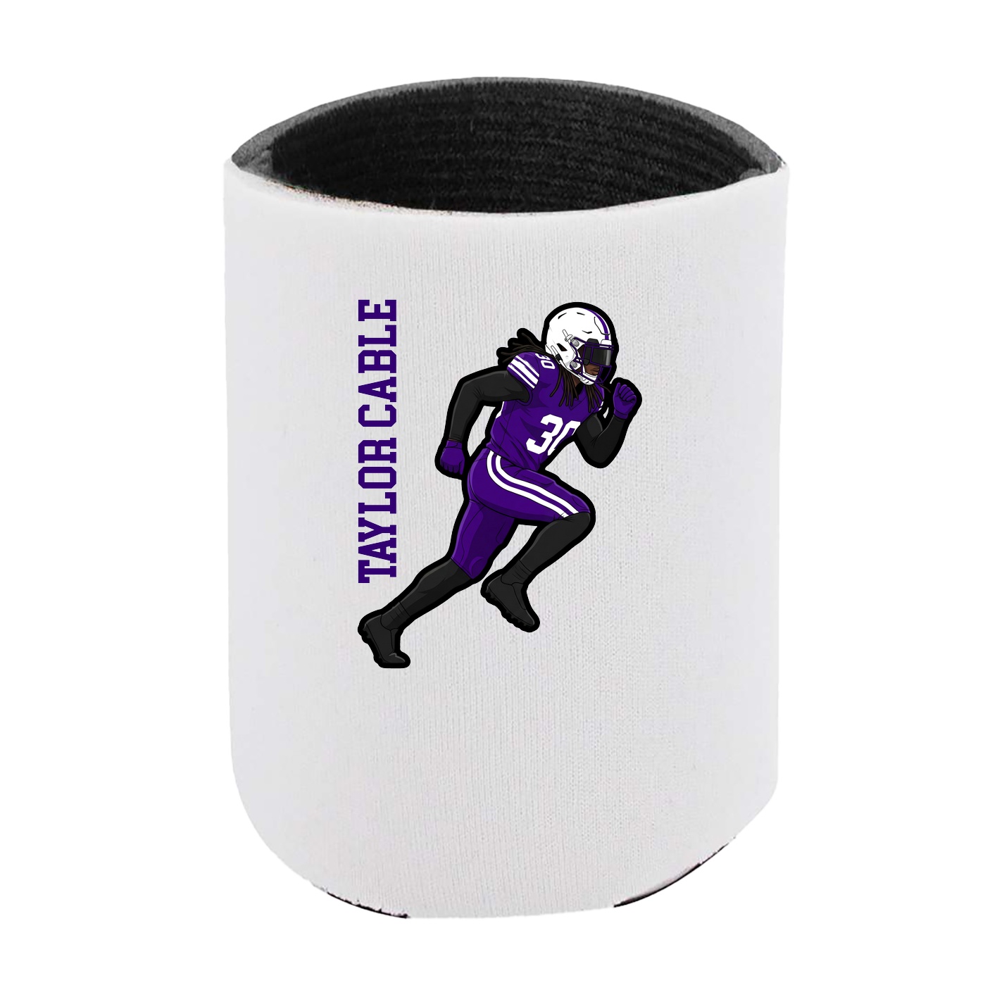 Can Holder — Name Vertical in White