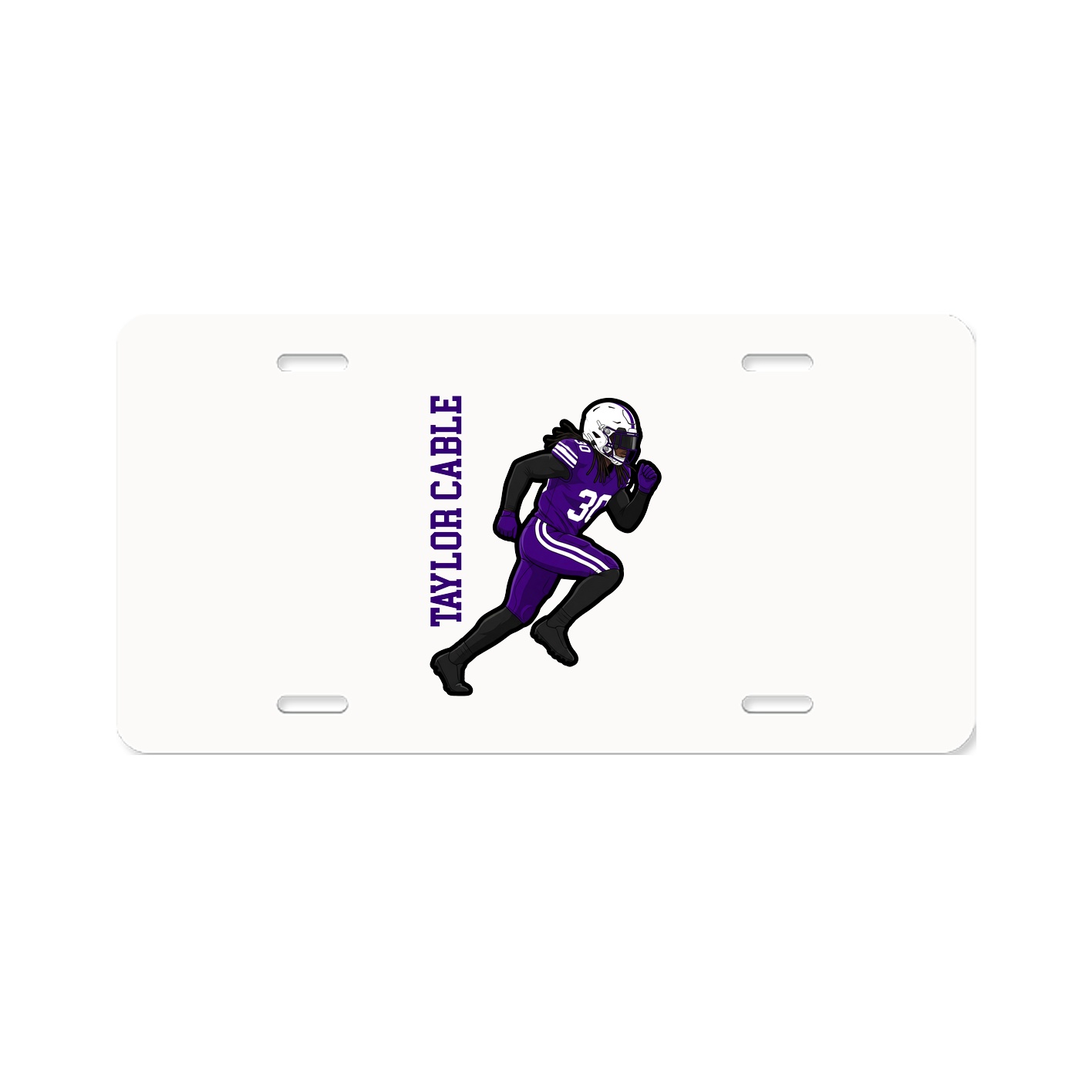 License Plate — Name Vertical in Classic