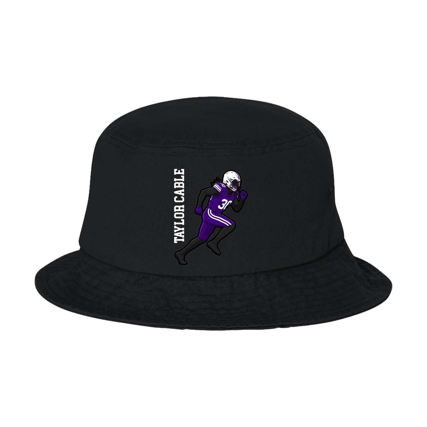 Bucket Cap — Name Vertical in Black