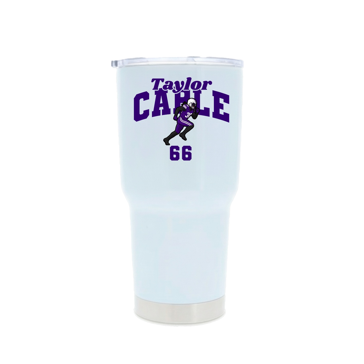 30oz Stainless Steel Tumbler — Signature Arch in White