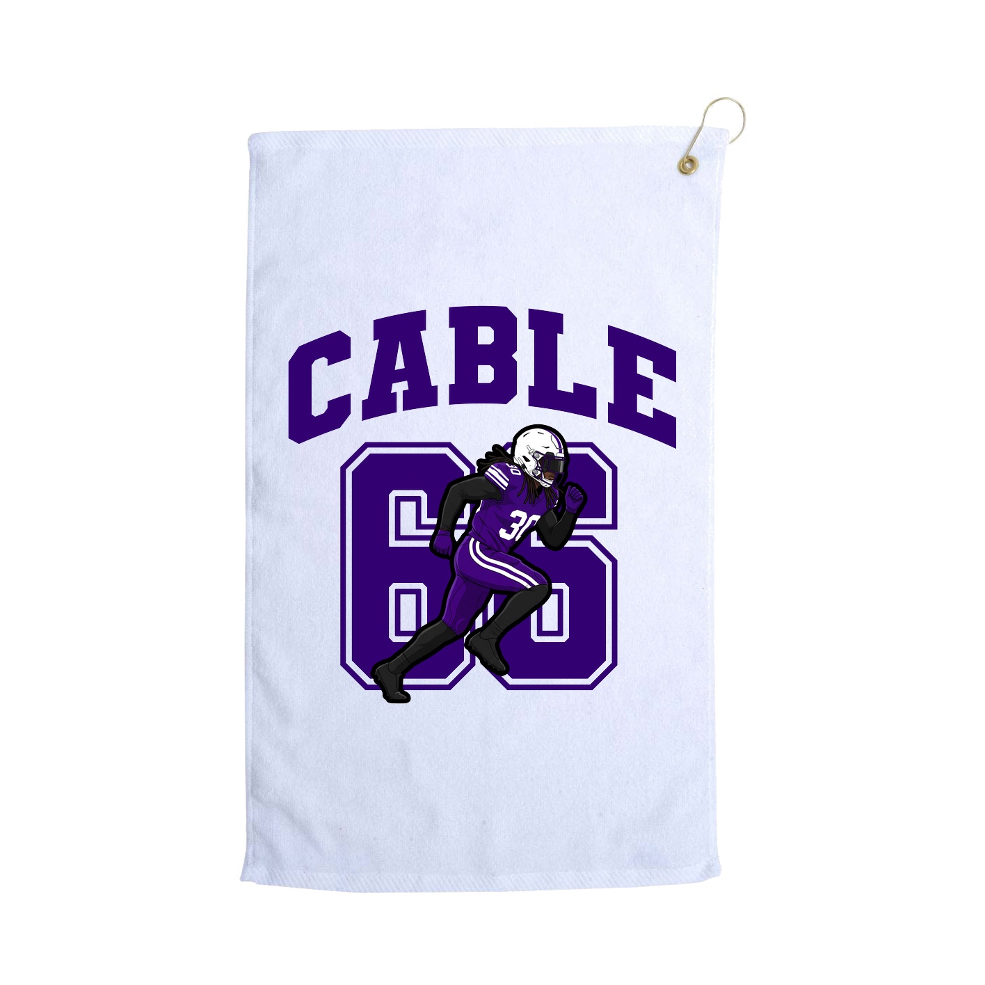 Golf Towel — Number in White