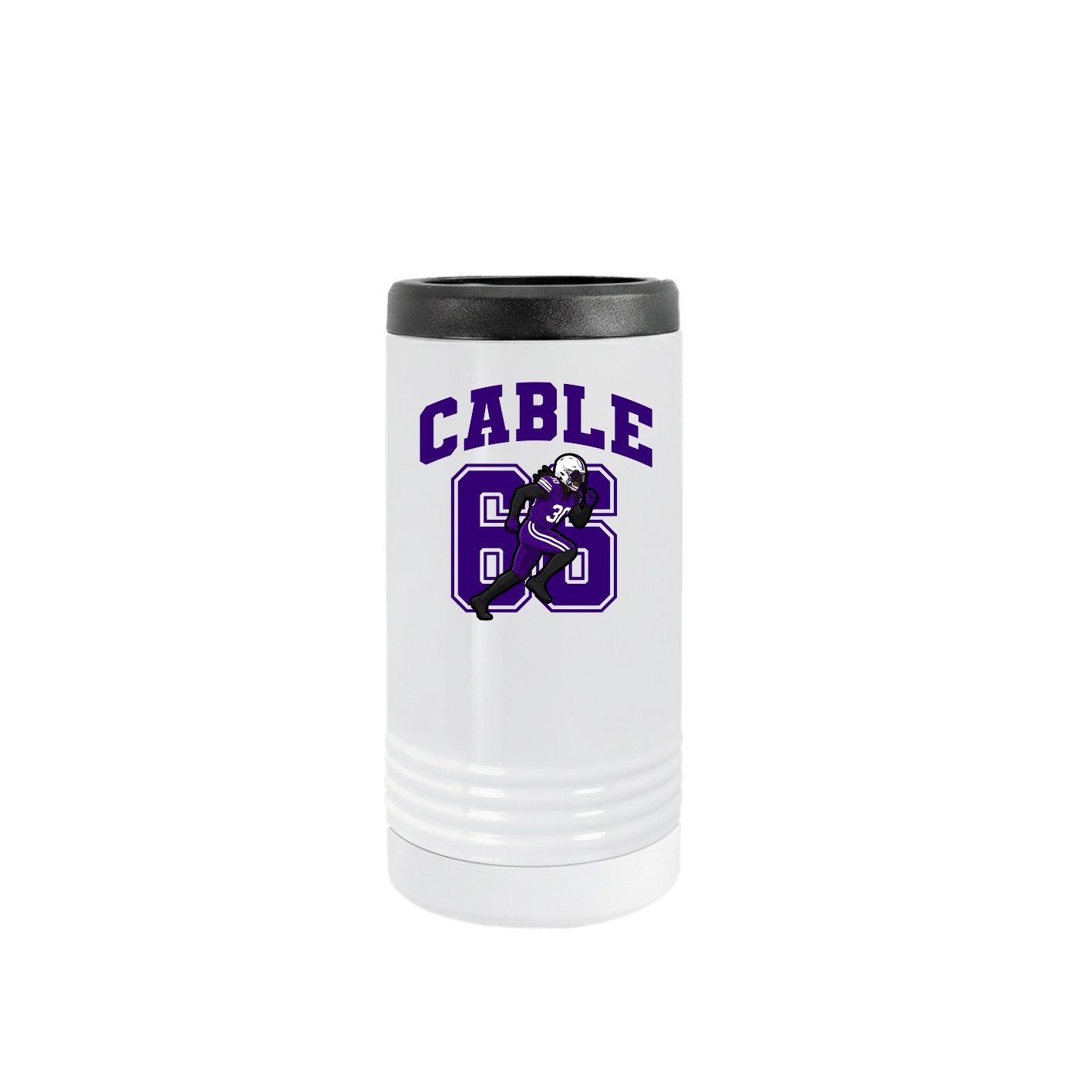Slim Beverage Holder — Number in White