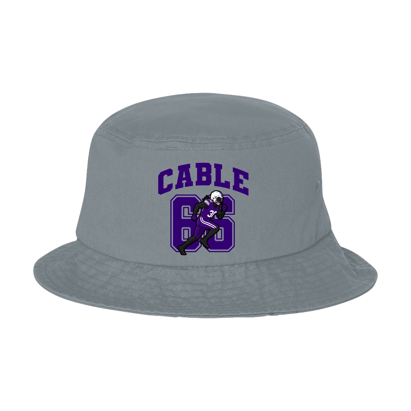 Bucket Cap — Number in Grey