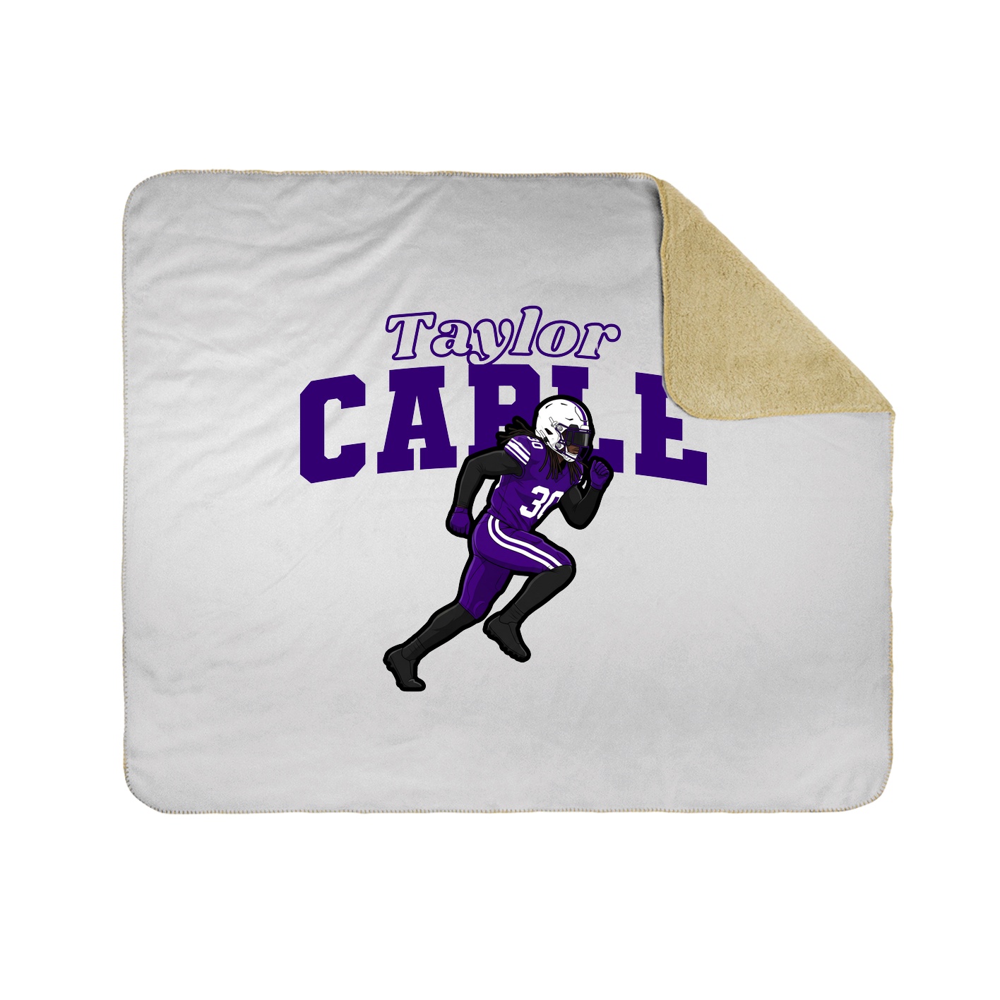 Throw Blanket — Name Arch in White