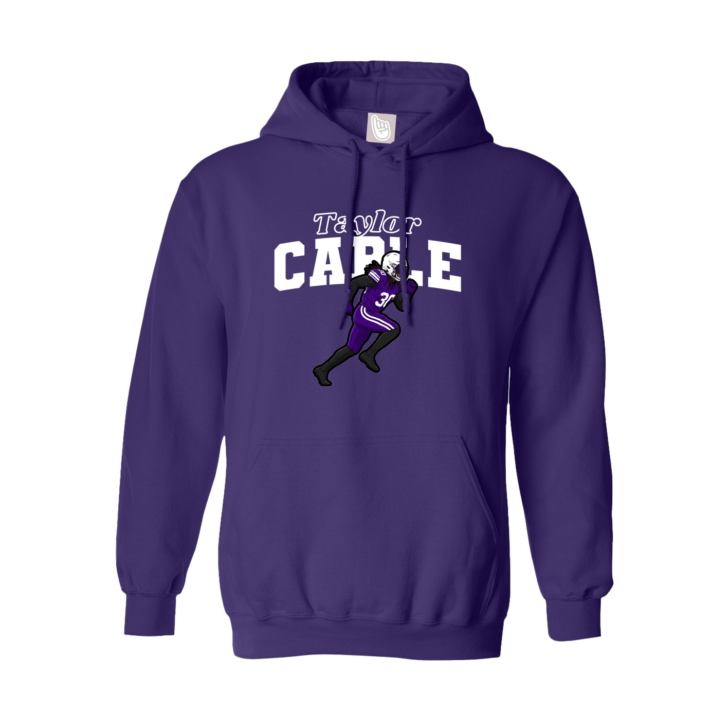 Hoodie — Name Arch in Purple