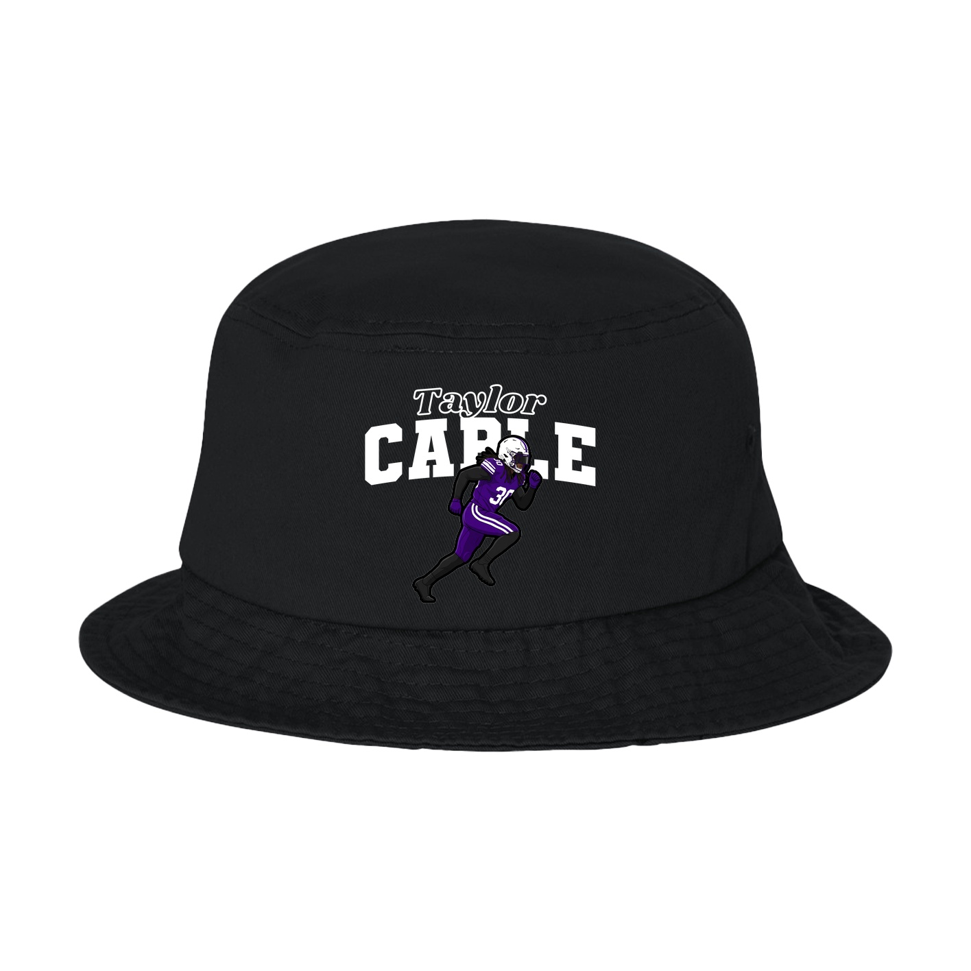 Bucket Cap — Name Arch in Black