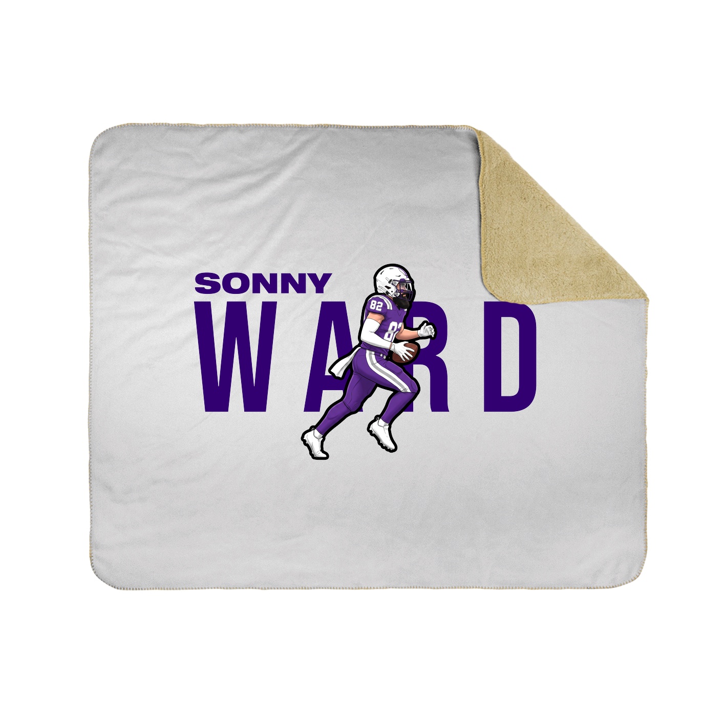 Throw Blanket — Player Name in White