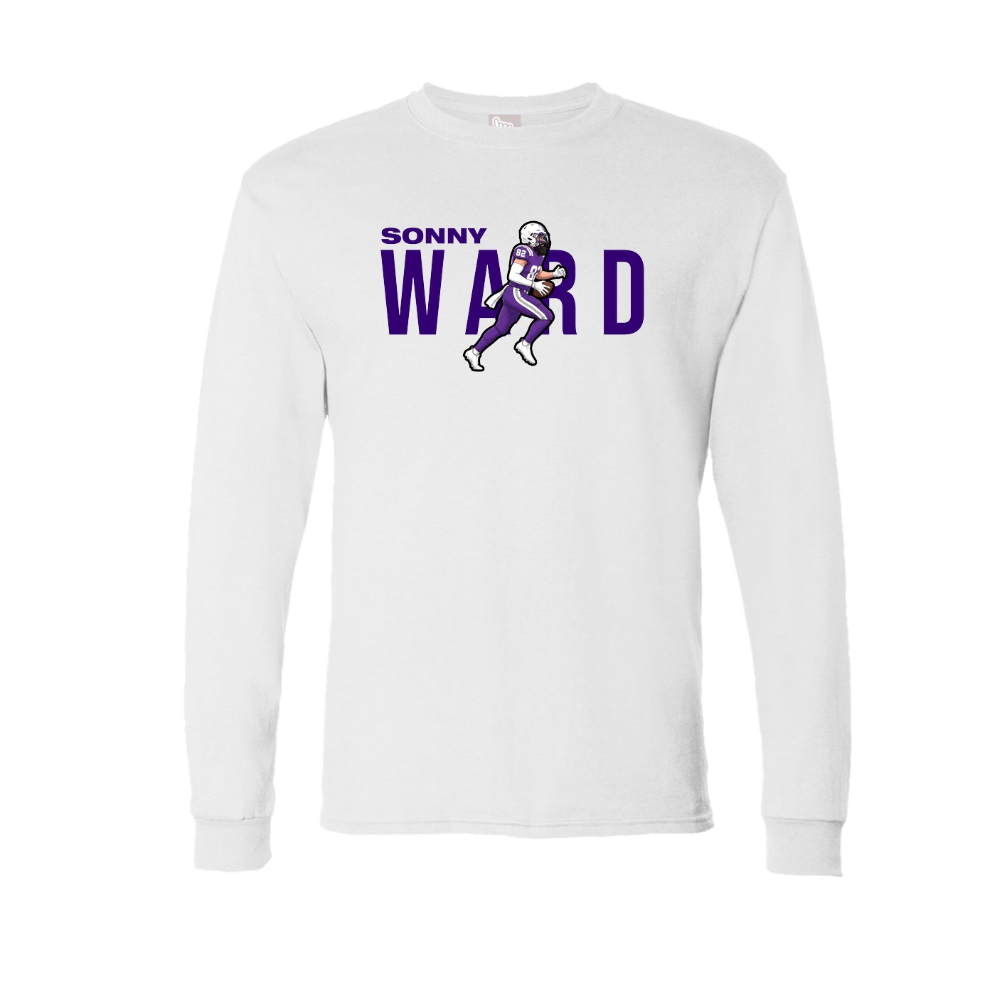 Long Sleeve Tee — Player Name in White