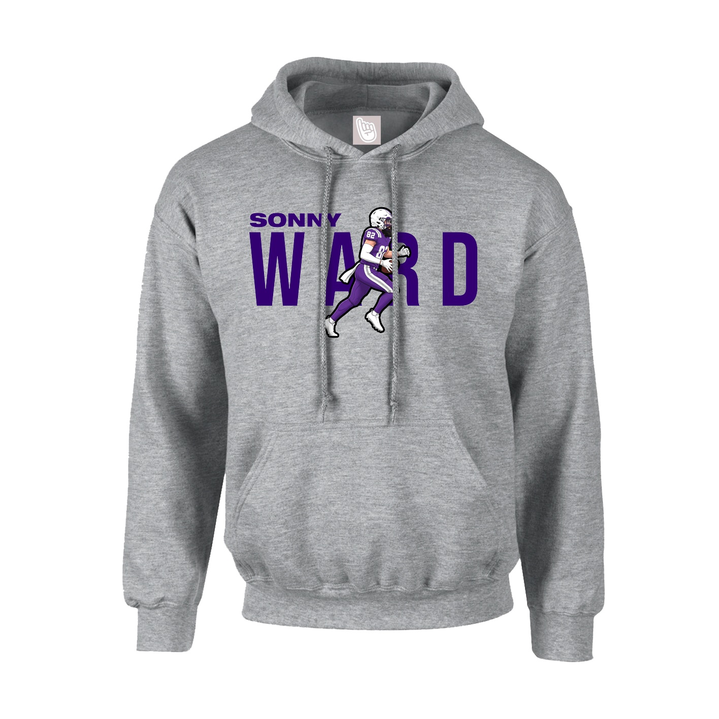 Hoodie — Player Name in Grey
