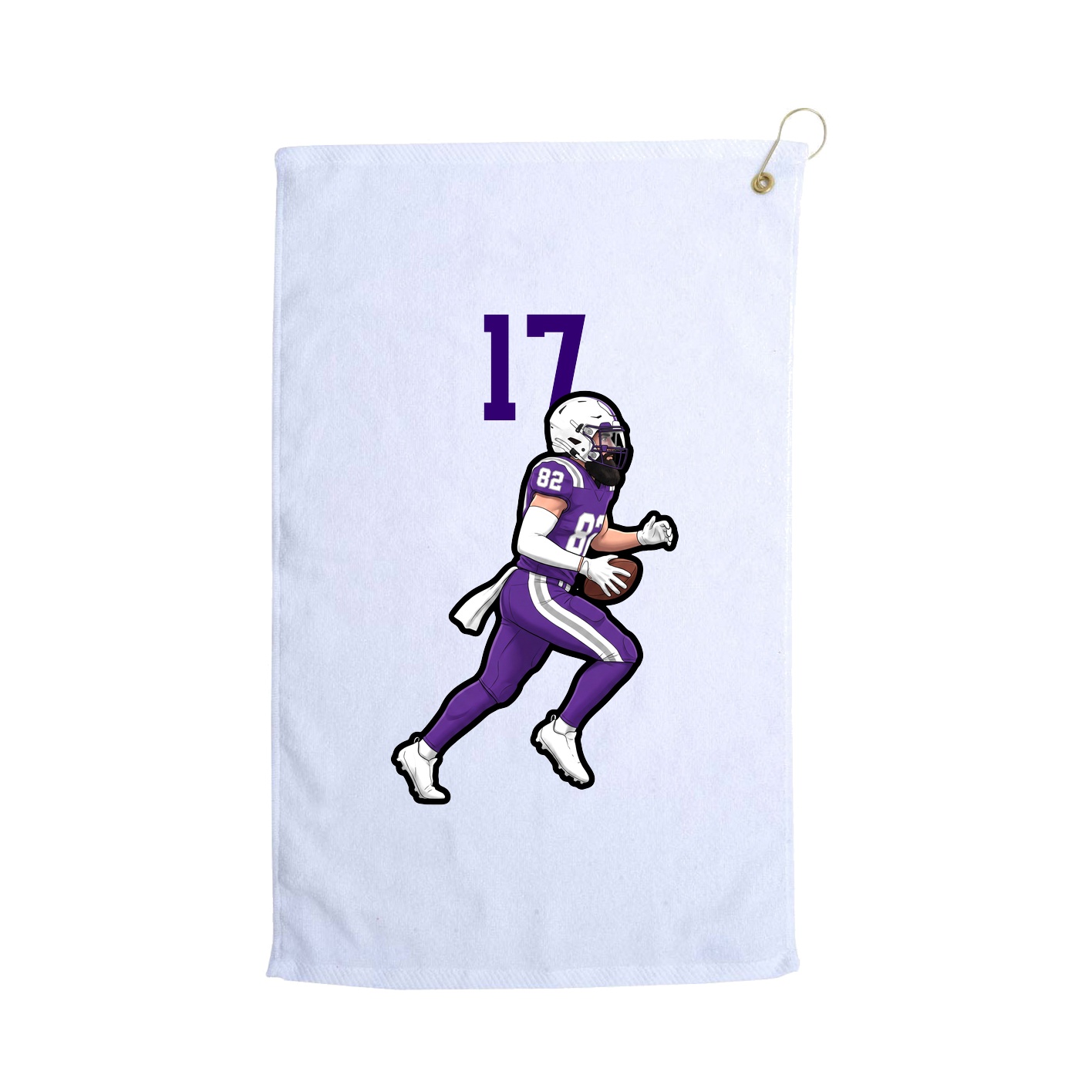 Golf Towel — Number Top in White