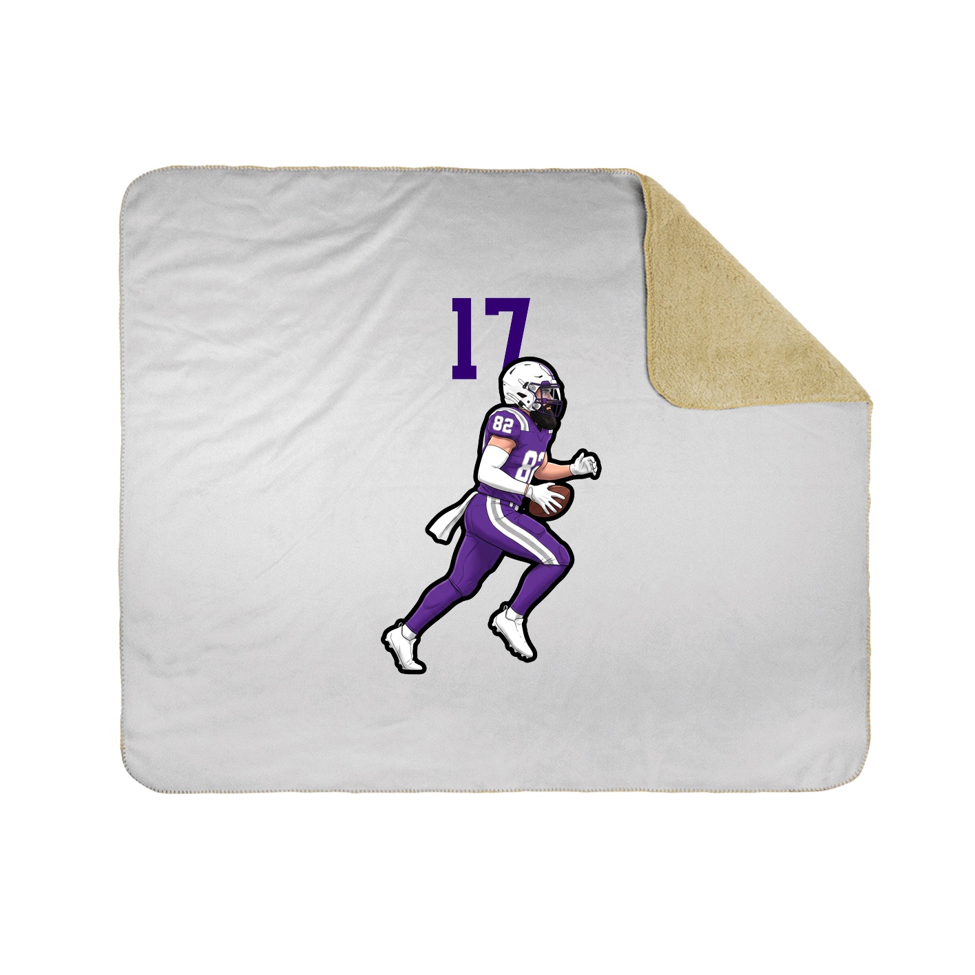 Throw Blanket — Number Top in White