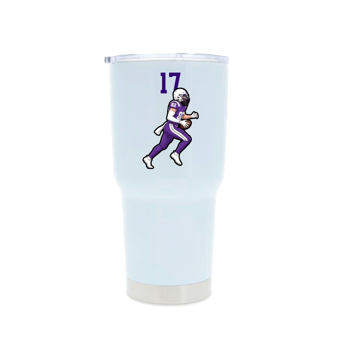 30oz Stainless Steel Tumbler — Number Top in White