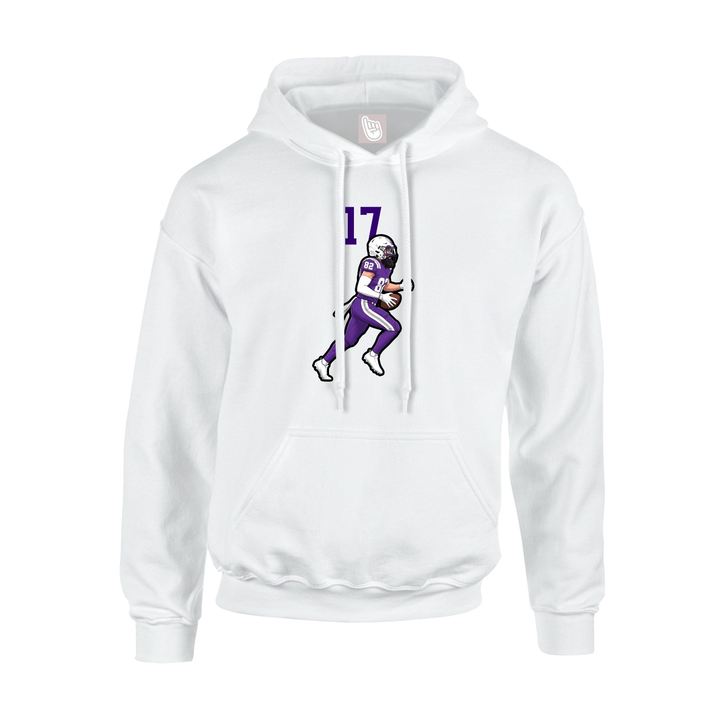 Hoodie — Number Top in White