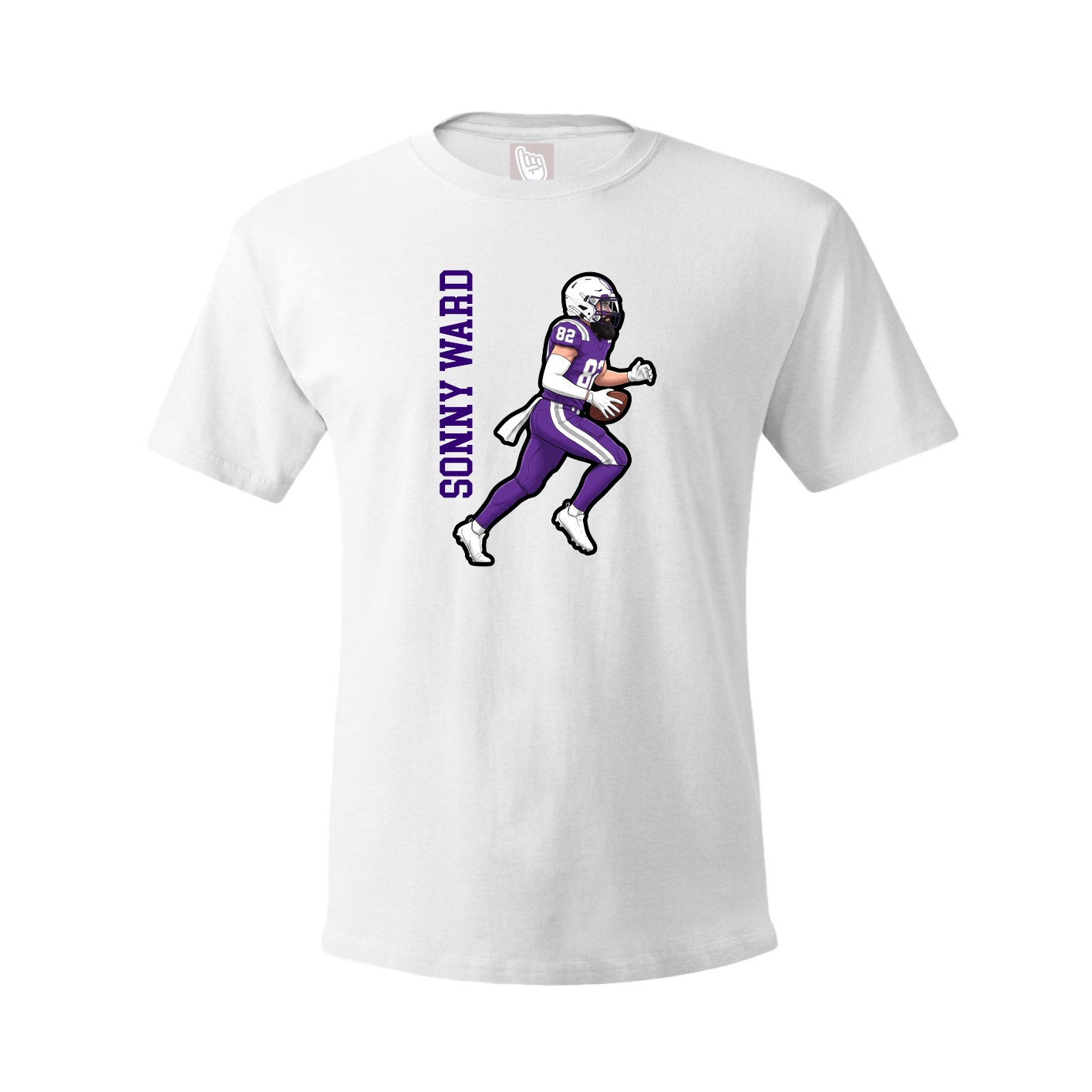 Tee — Name Vertical in White