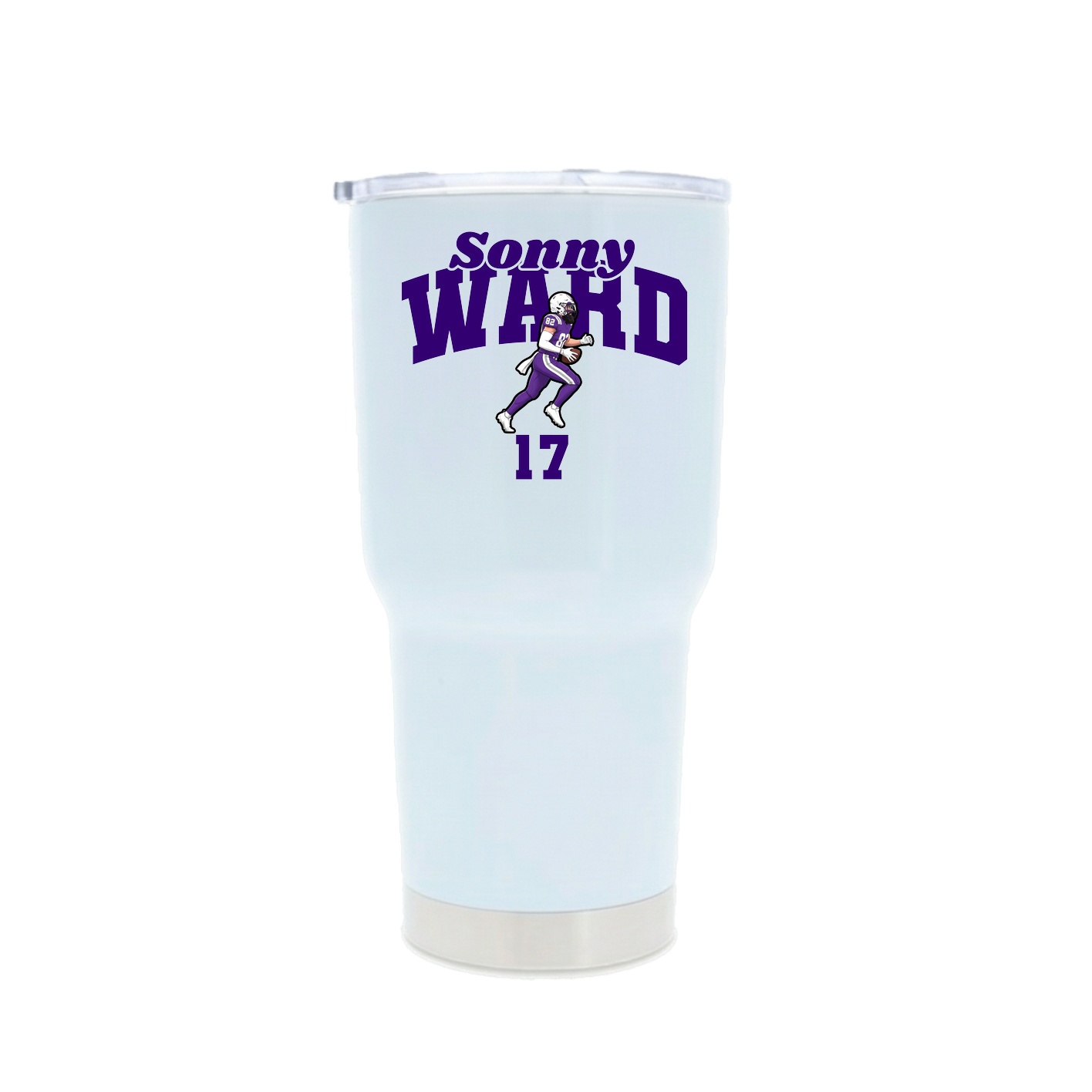30oz Stainless Steel Tumbler — Signature Arch in White